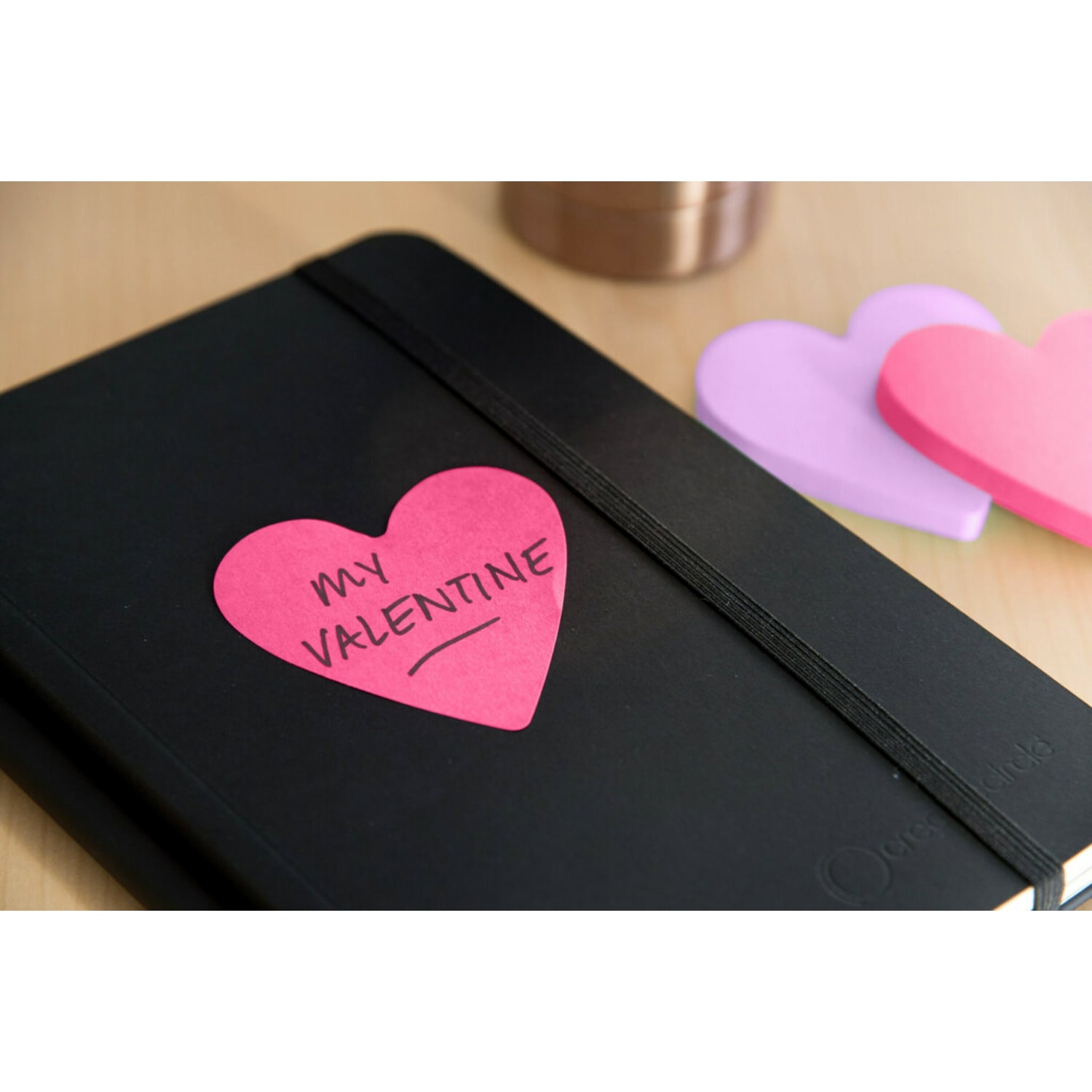 Post-it Notes, Super Sticky Die-Cut Heart Shape, 3in x 3in, Purple, Pink, 75 Sheets Per Pad, Pack Of 2 Pads - Image 3