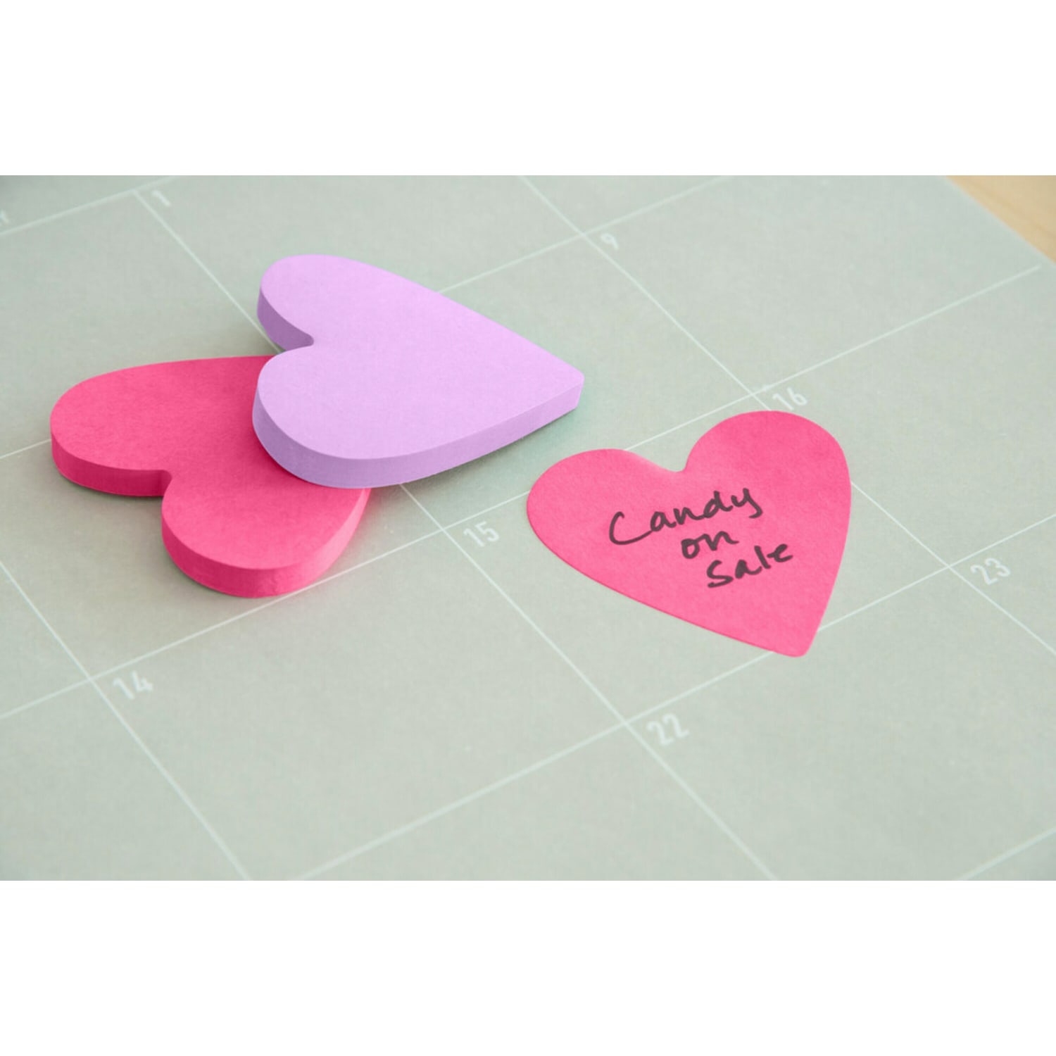 Post-it Notes, Super Sticky Die-Cut Heart Shape, 3in x 3in, Purple, Pink, 75 Sheets Per Pad, Pack Of 2 Pads - Image 6