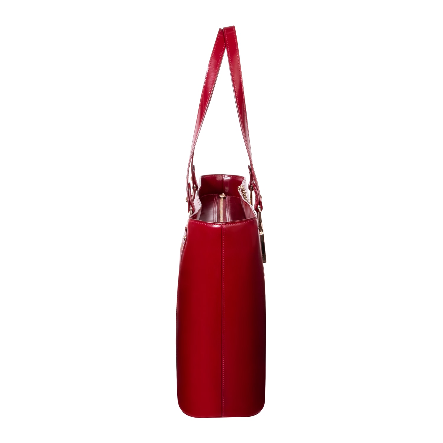McKleinUSA M Series SAVARNA Leather Shoulder Tote, 14 1/2inH x 5inW x 13inD, Red - Image 5