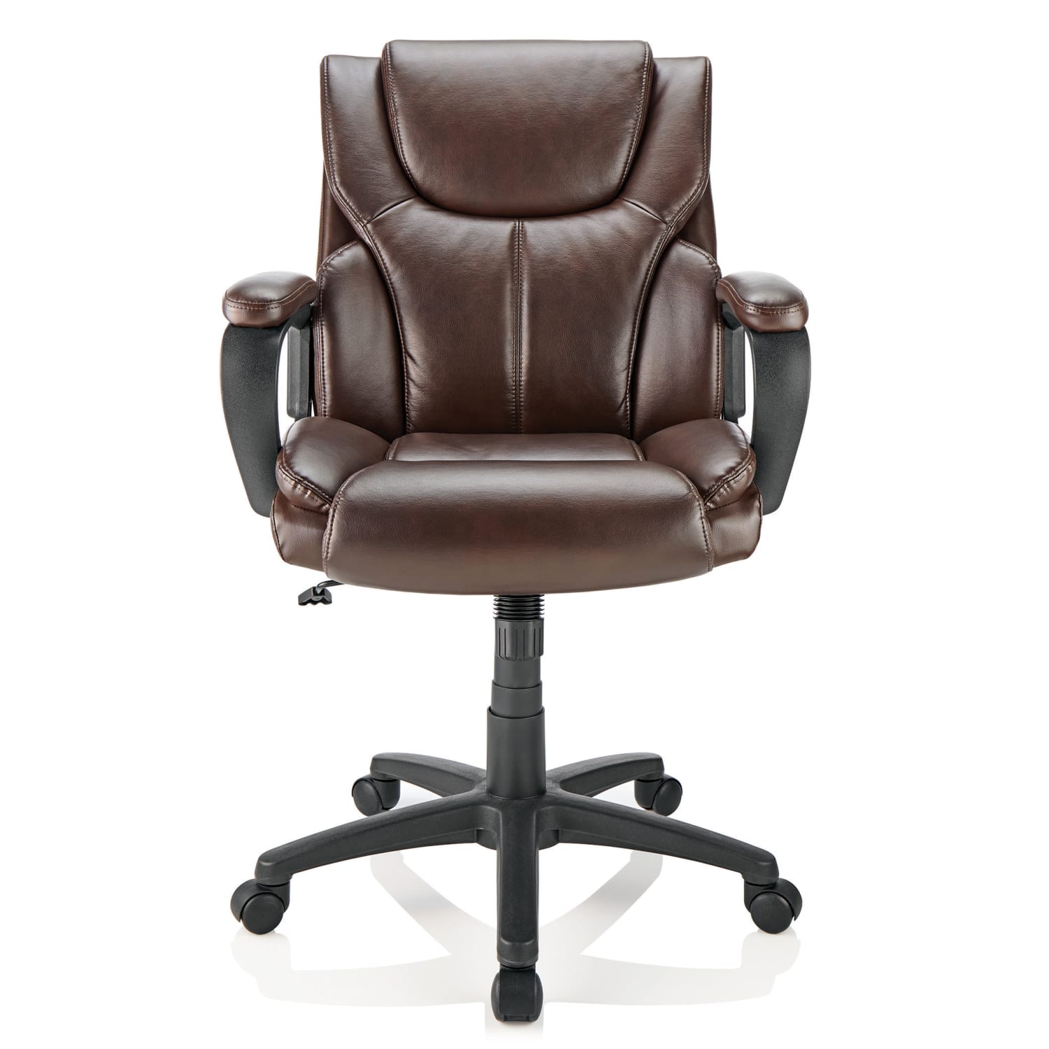 Realspace Mayhart Vinyl Mid-Back Office Chair, Brown/Black, BIFMA Compliant - Image 4