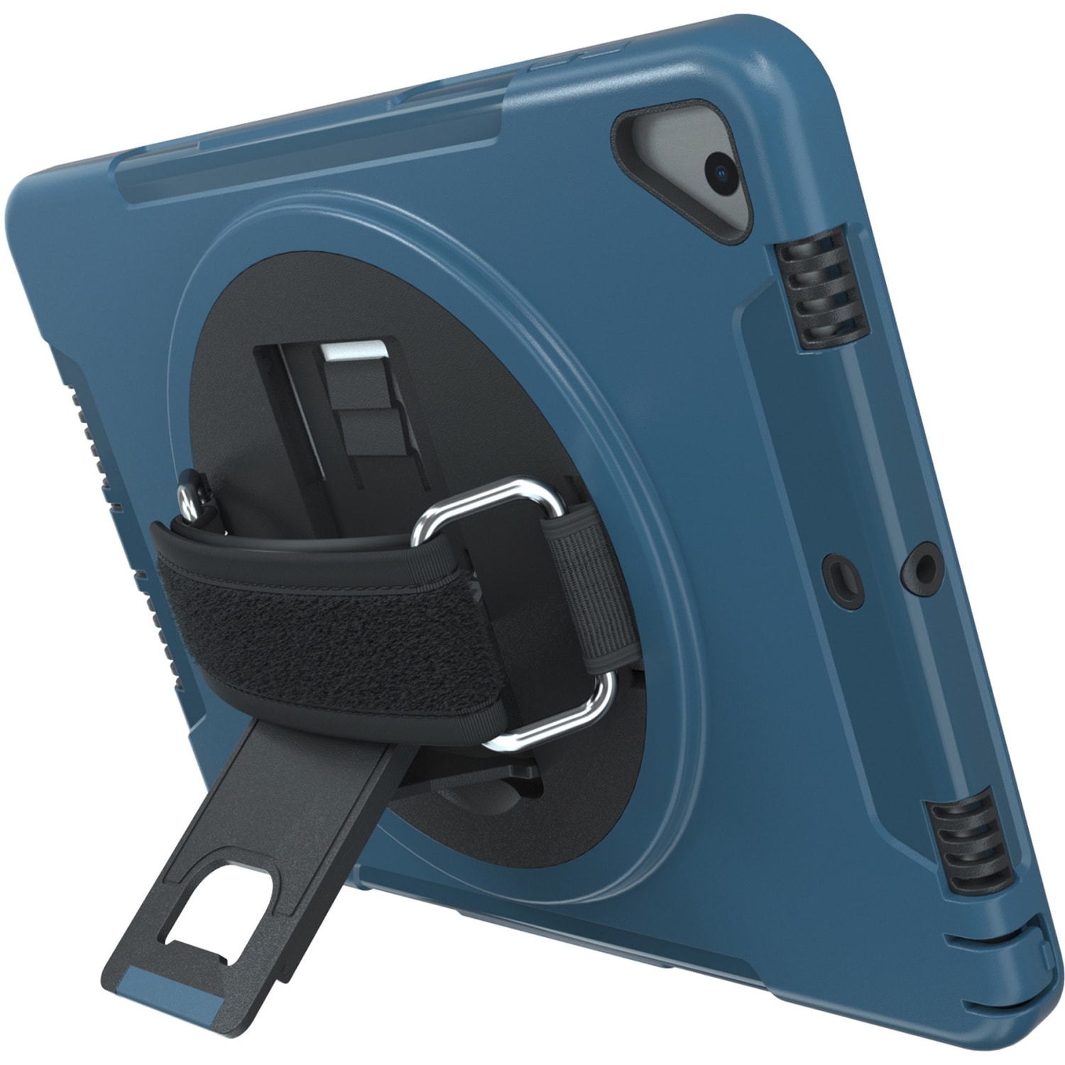 CTA Digital Protective Case With Built-In 360 Rotatable Grip Kickstand For iPad, Blue - Image 6