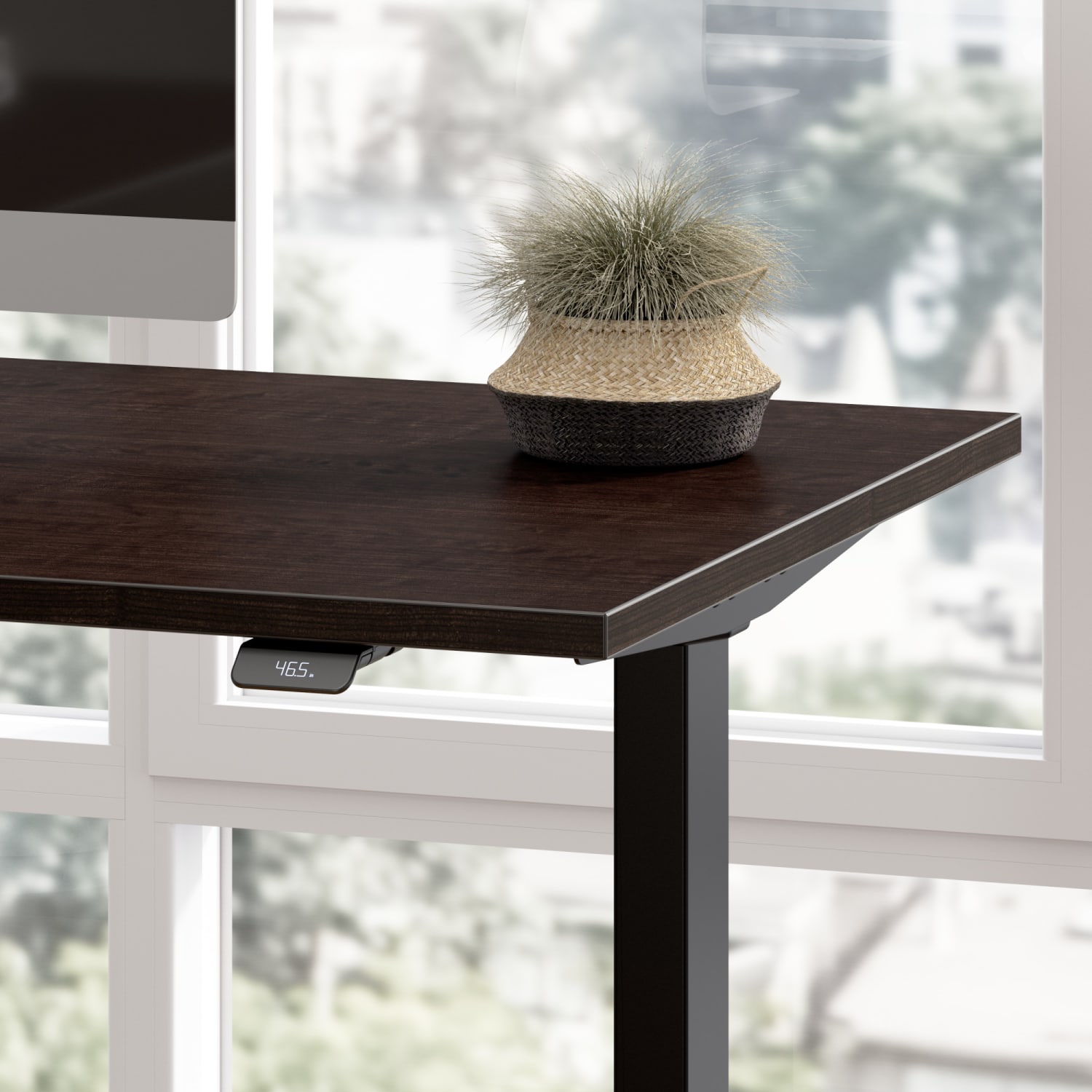 Bush Business Furniture Move 40 Series Electric 60inW x 30inD Electric Height-Adjustable Standing Desk, Mocha Cherry/Black, Standard Delivery - Image 5