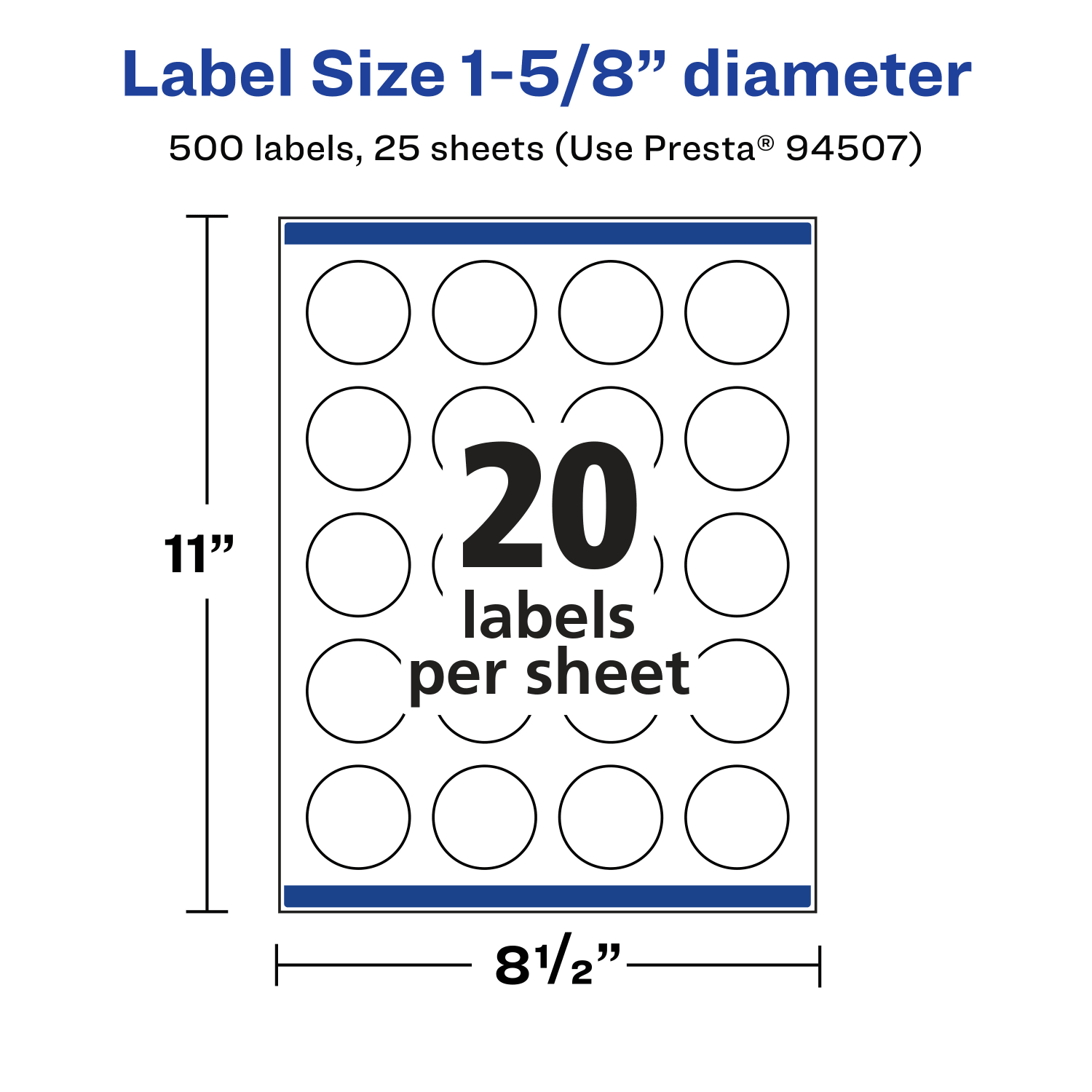 Avery Glossy Permanent Labels With Sure Feed, 94507-CGF25, Round, 1-5/8in Diameter, Clear, Pack Of 500 - Image 6