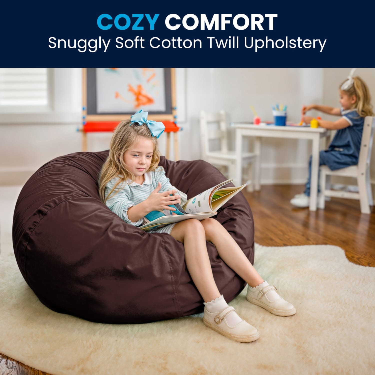 Flash Furniture Oversized Bean Bag Chair For Kids And Adults Brown PopularChairscom Flash Furniture Oversized Bean Bag Chair For Kids And Adults Brown PopularChairscom