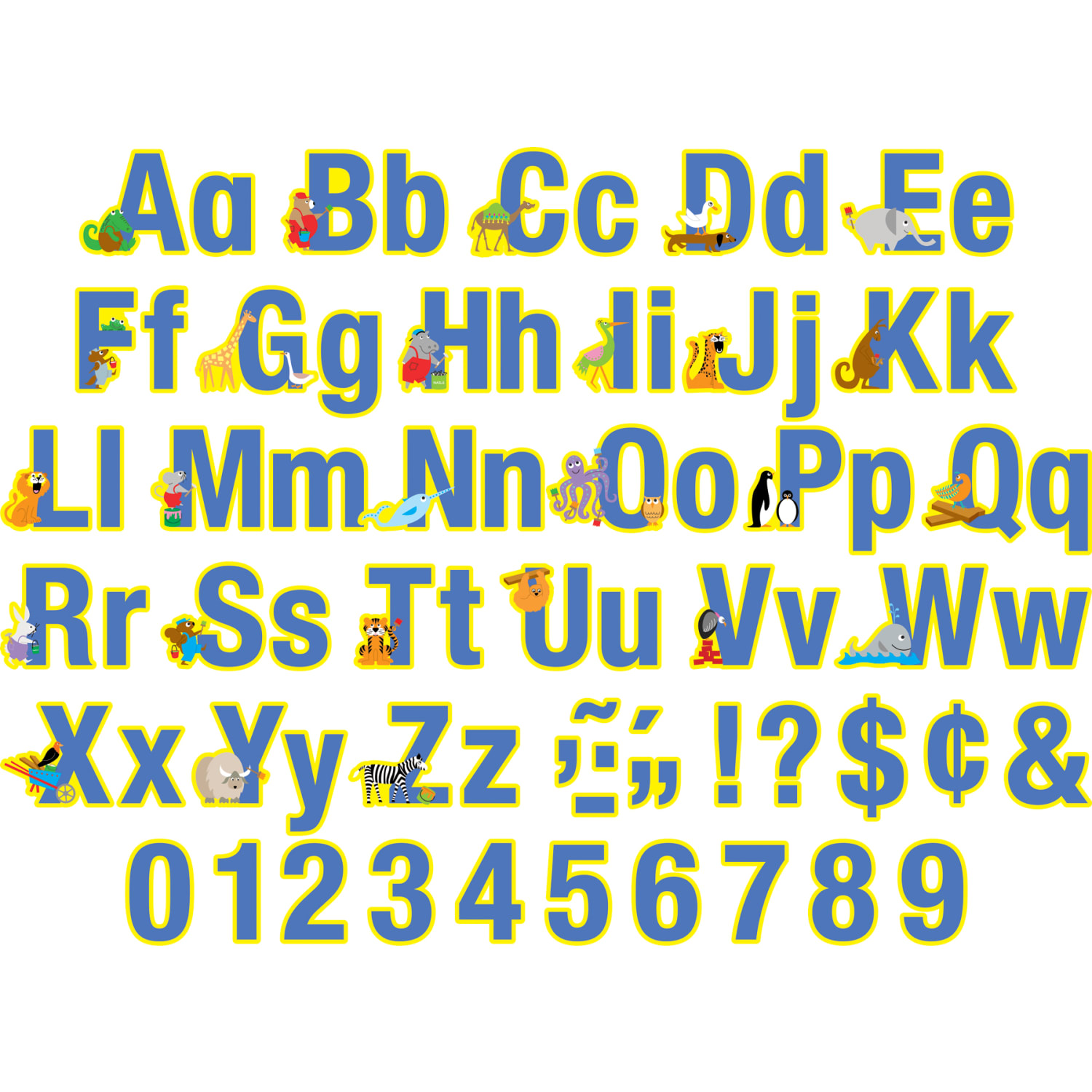Barker Creek Letter Pop-Outs, 4in, ABC Animals, Set Of 213 - Image 4