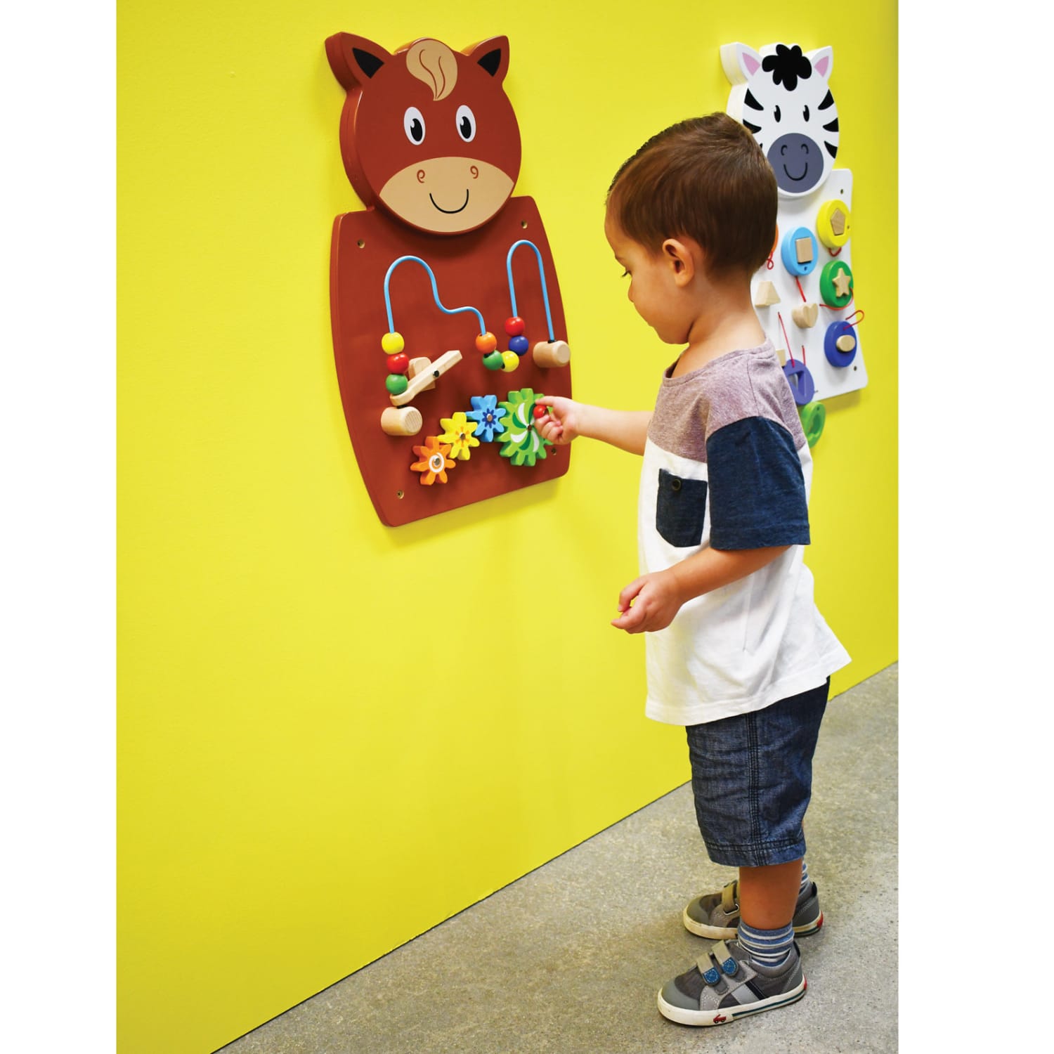 Learning Advantage Activity Wall Panel, Toddler Activity Center, 22.3inL x 14.8inW, Horse - Image 6