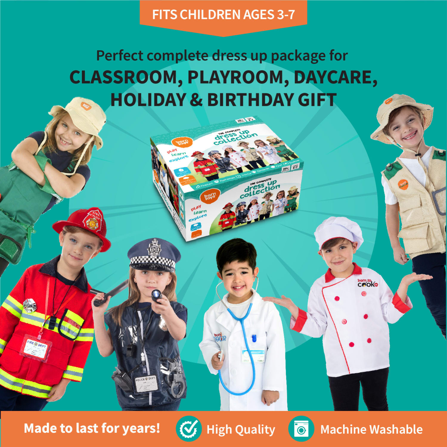 Bintiva Dress-Up/Drama Play Trunk Set, 6-In-1, All Ages - Image 4