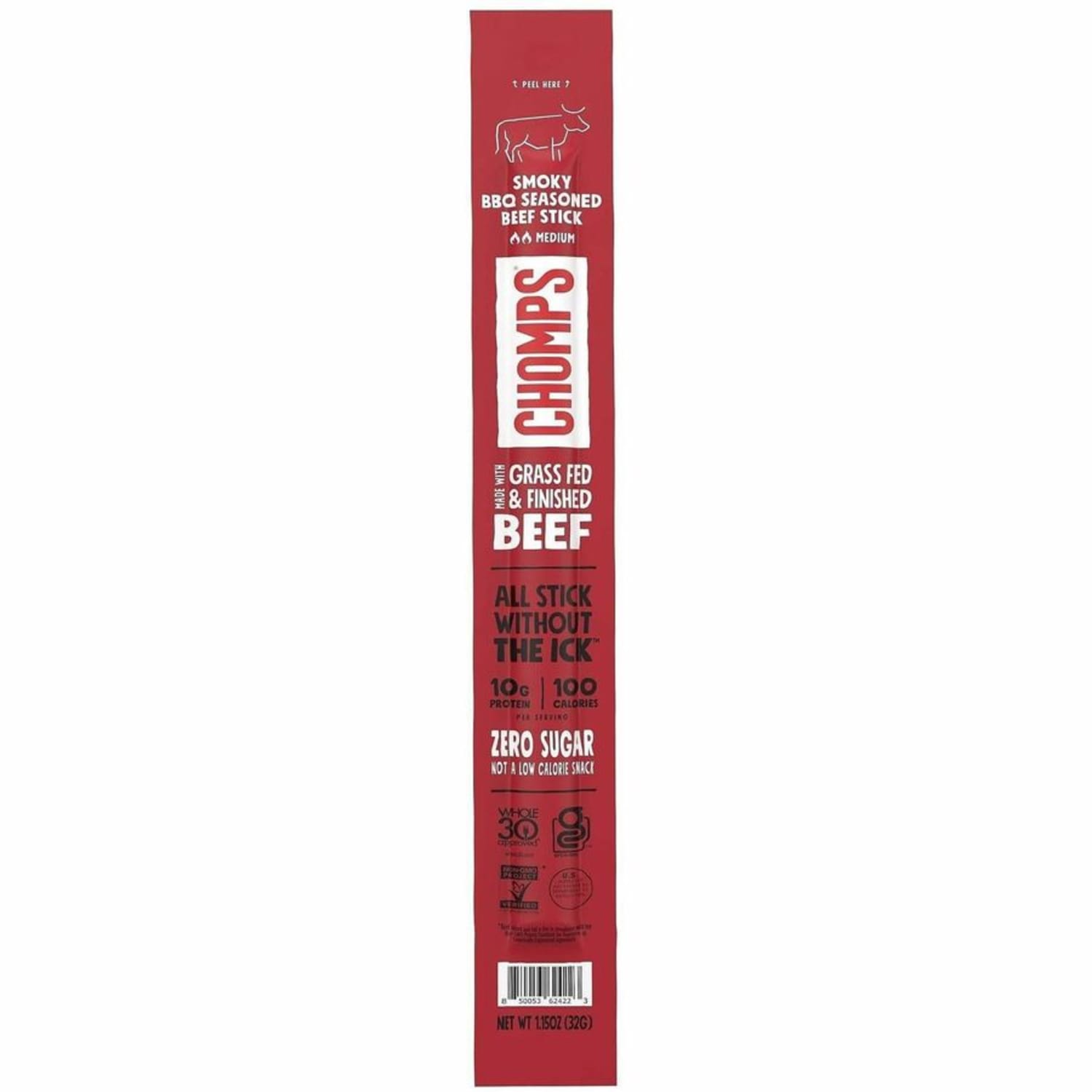 CHOMPS Beef Jerky Sticks - Barbeque - 1.15 oz - 24 / Pack - Image 4