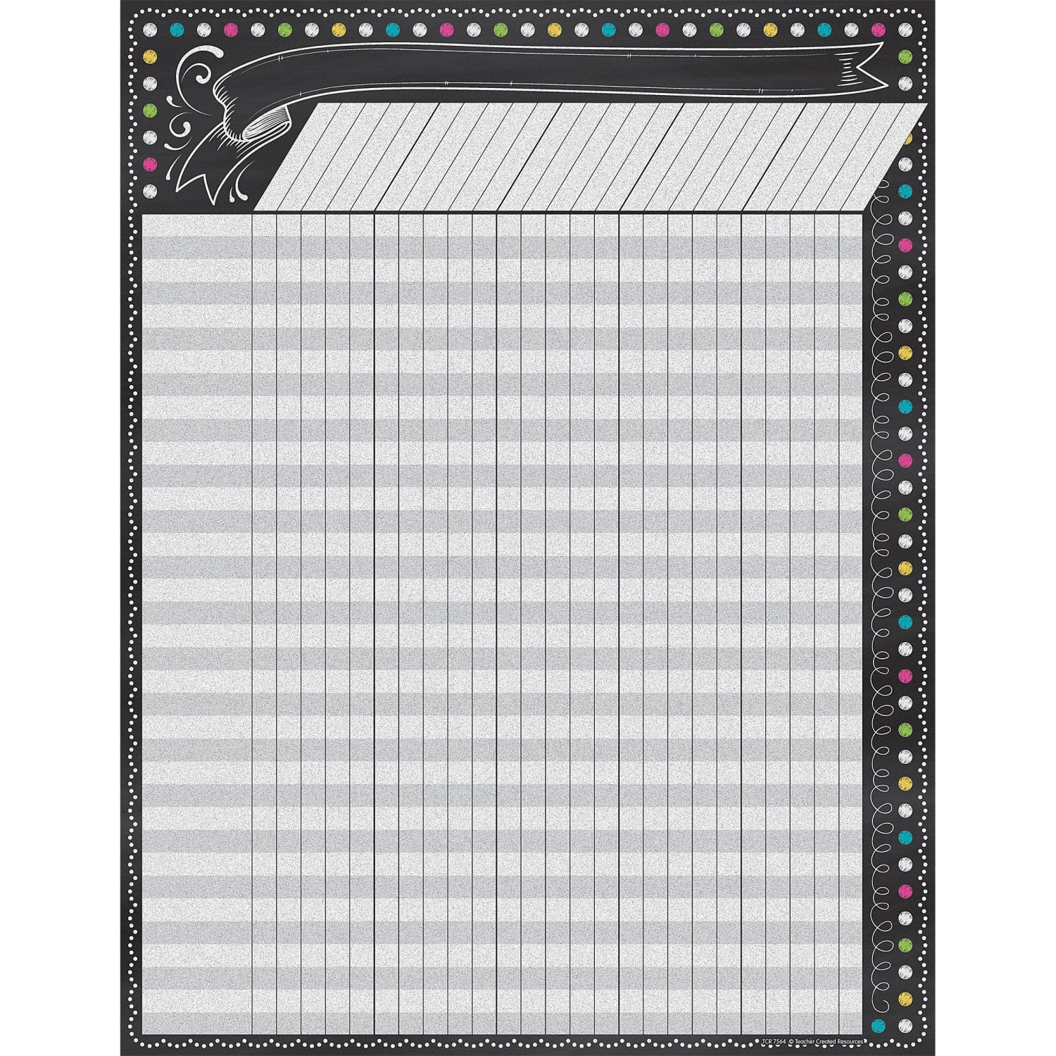 Teacher Created Resources Incentive Chart, Chalkboard Brights, Pack Of 6 - Image 3
