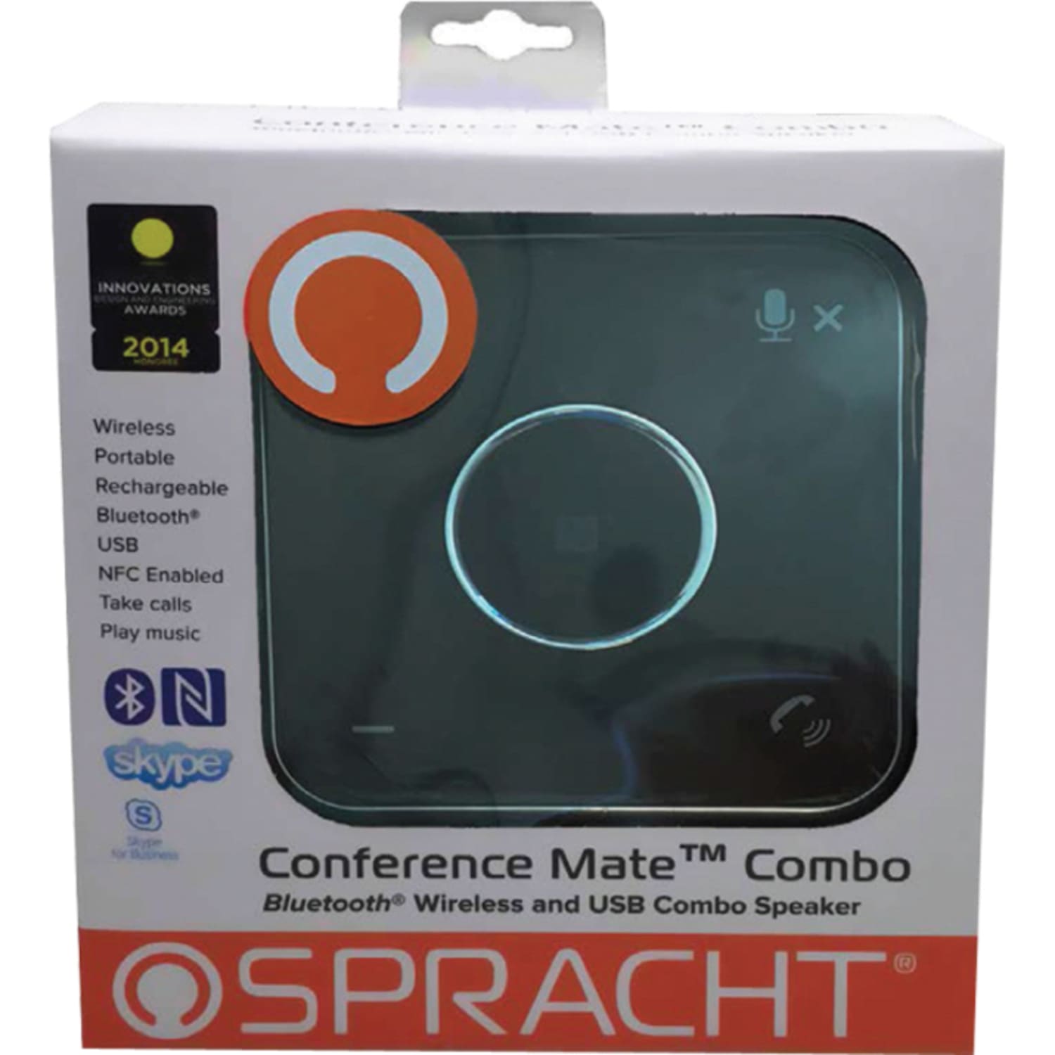 SprachtConference Mate Bluetooth Wireless and USB Combo Speaker, Black/Silver, SPTMCP3030 - Image 5