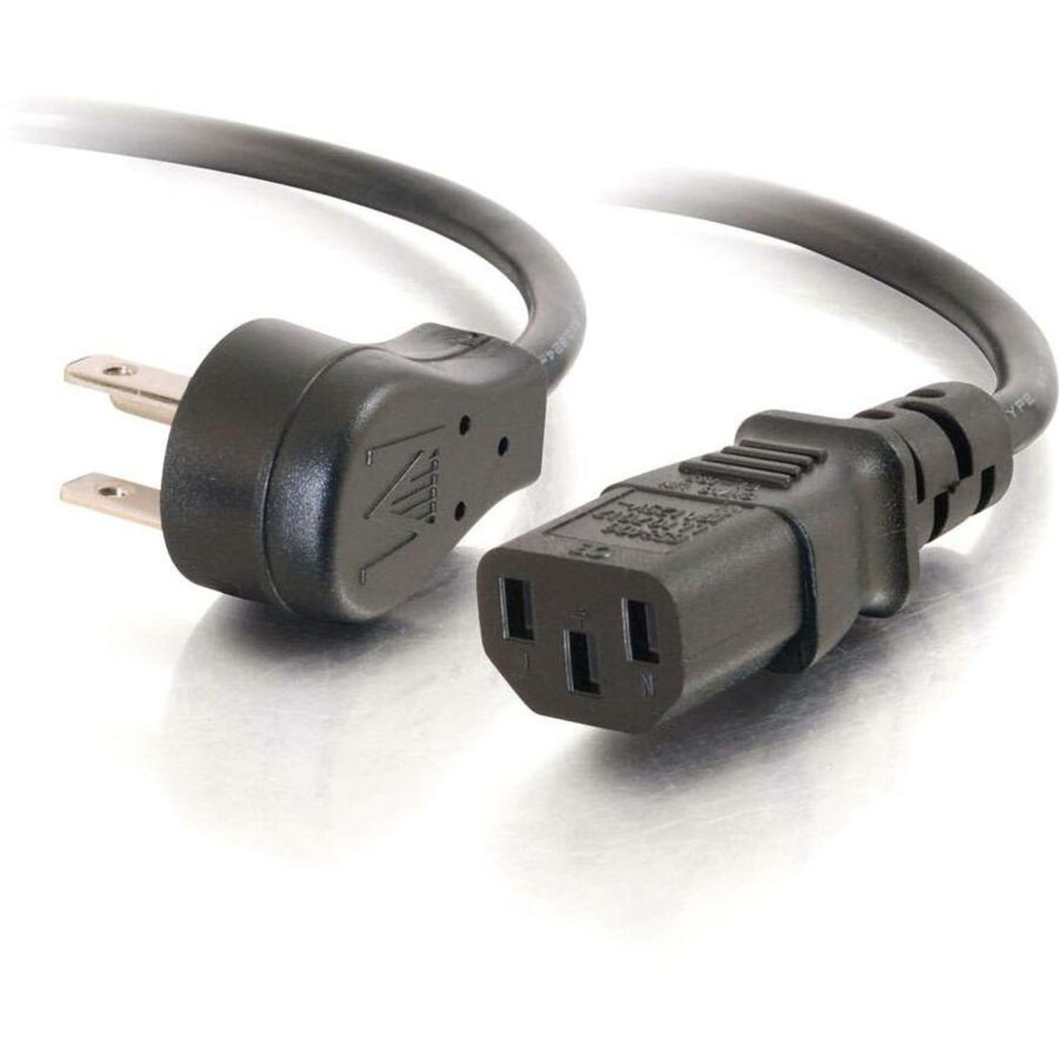 C2G 3ft 18 AWG Universal Flat Panel Power Cord (NEMA 5-15P to IEC320C13) -  - 27901