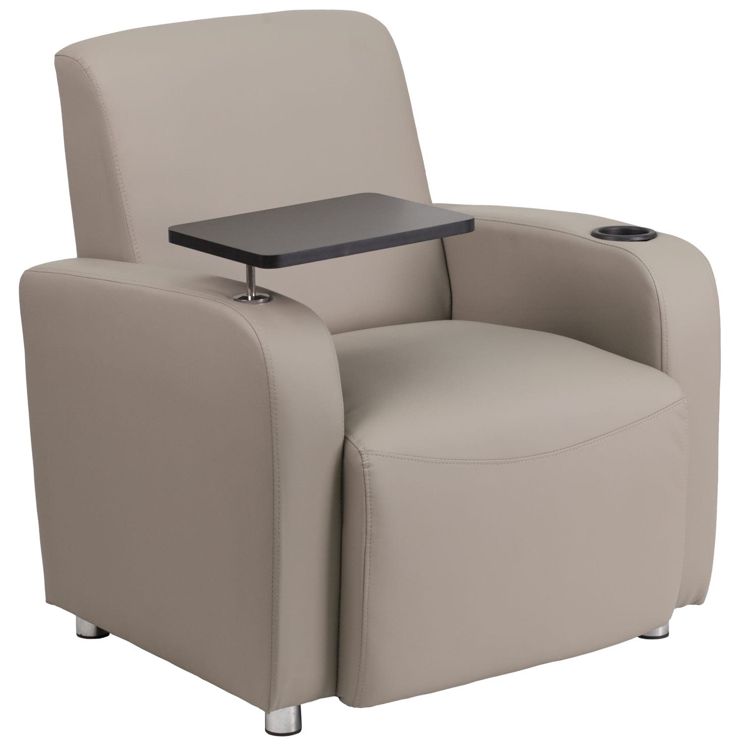 Flash Furniture LeatherSoft Faux Leather Guest Chair With Tablet Arm GoldveinGray PopularChairscom Flash Furniture LeatherSoft Faux Leather Guest Chair With Tablet Arm GoldveinGray PopularChairscom