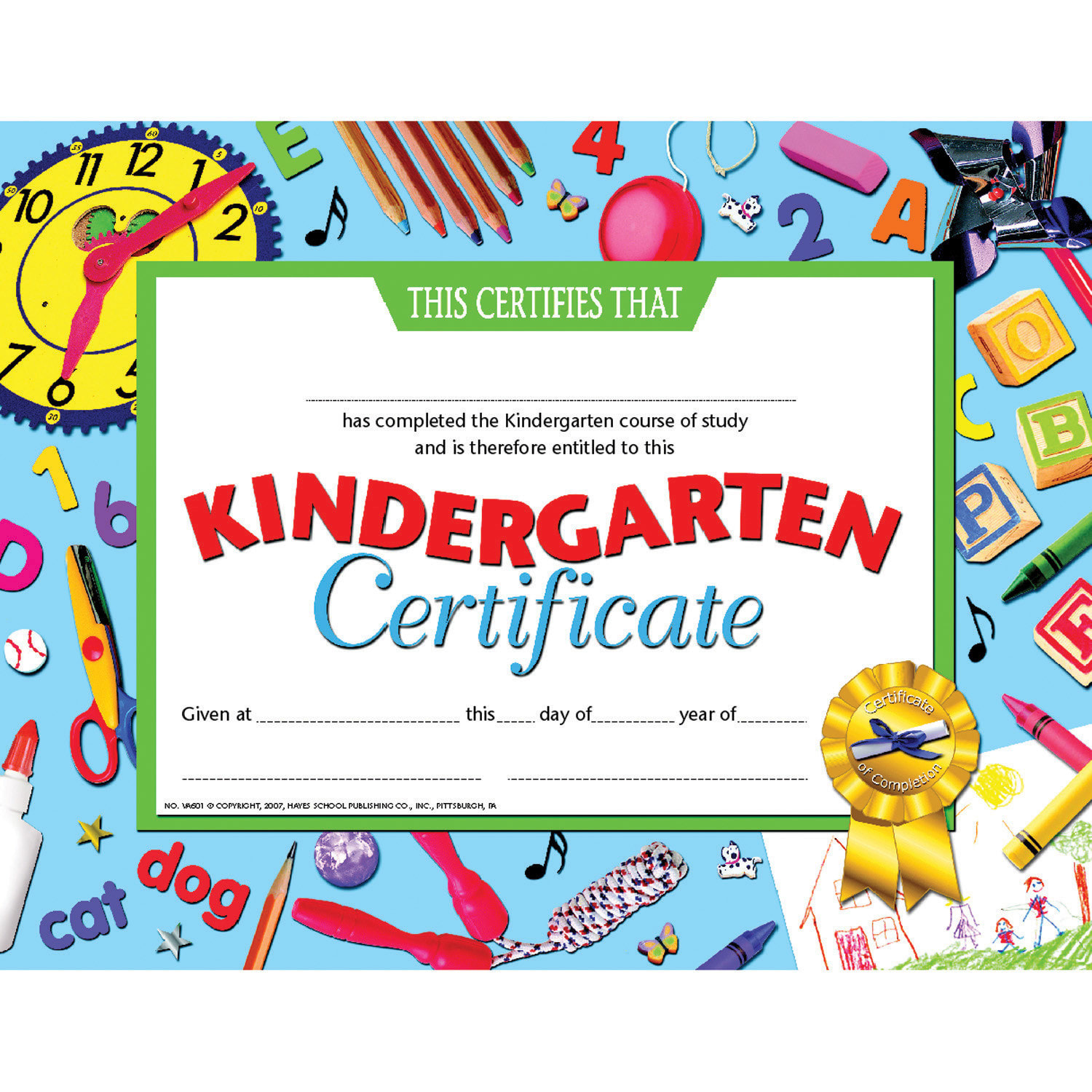 Hayes Publishing Kindergarten Certificate, 8.5in x 11in, 30 Per Pack, Set Of 3 Packs - Image 3