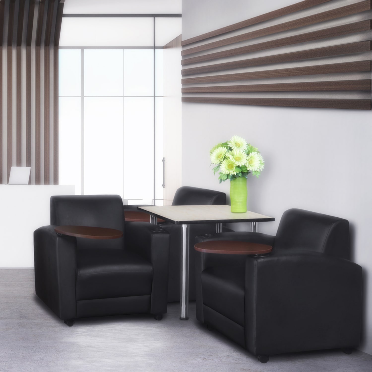 Regency Nova Lounge Accent Chair With Tablet Arm, Black, 7701NSJVBK - Image 3