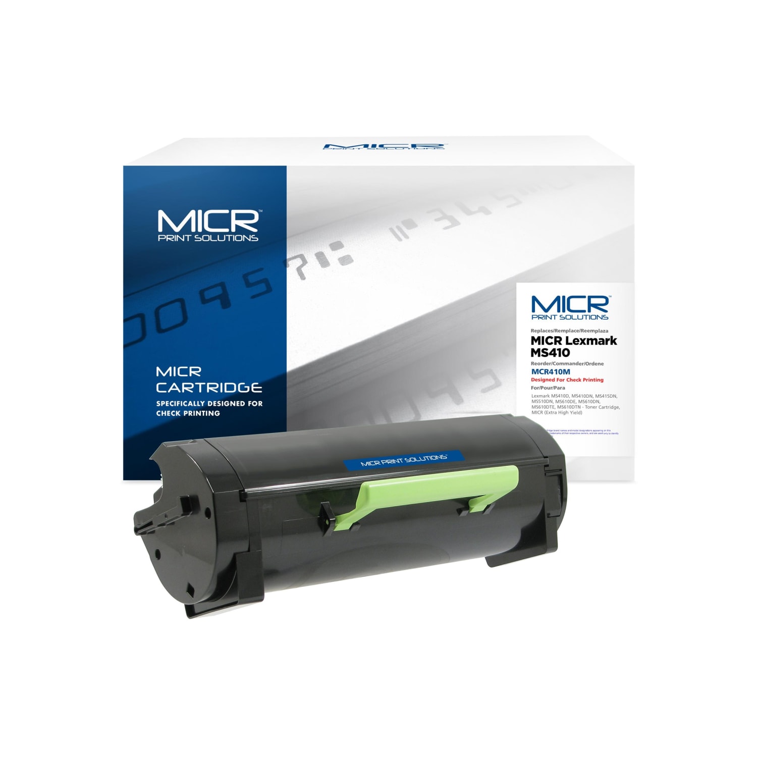 MICR Print Solutions Black Extra-High Yield MICR Toner Cartridge Replacement For Lexmark MS410, MCR410M - Image 3