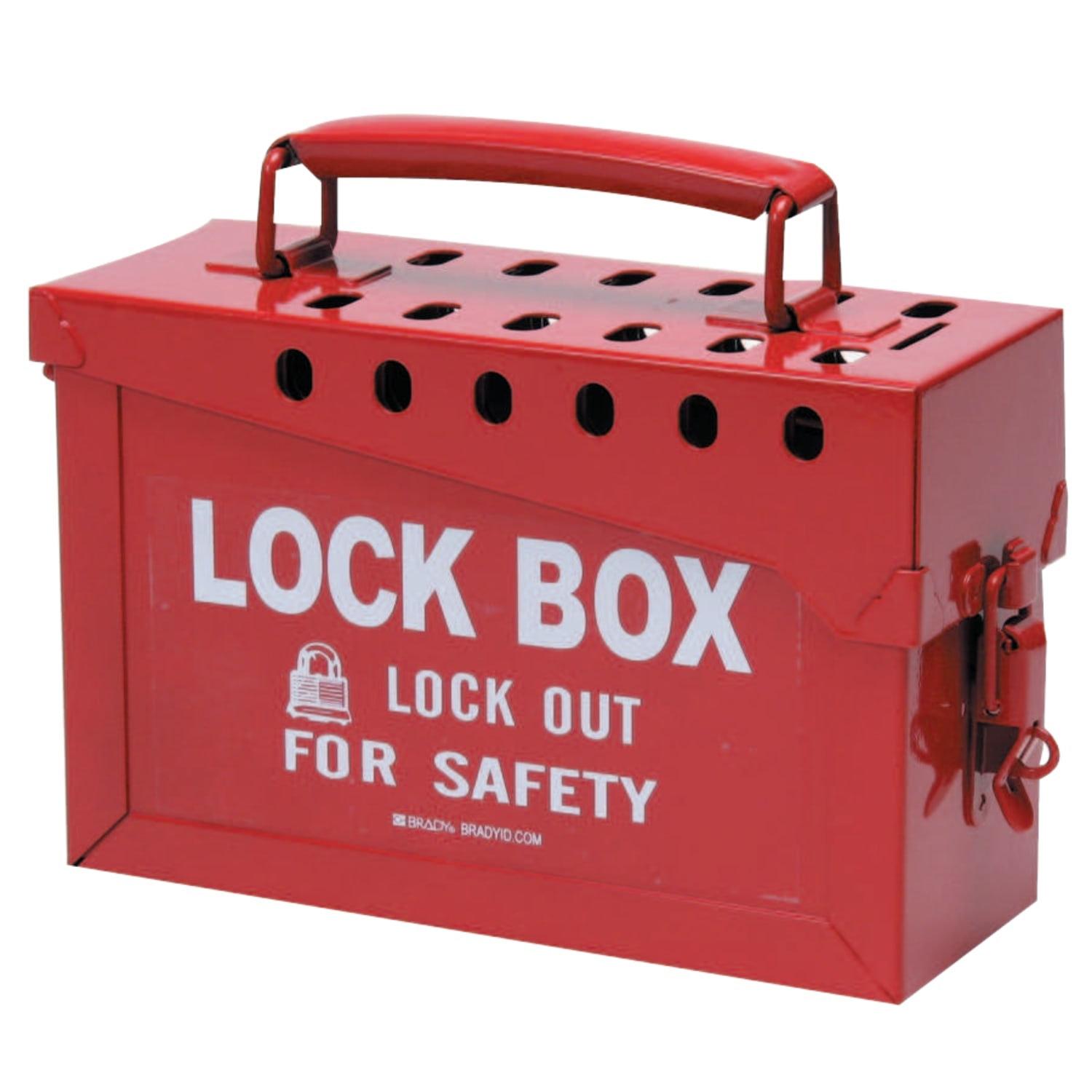 Lock Box, 6 in H x 9 in L x 3.5 in W, Red - Image 3