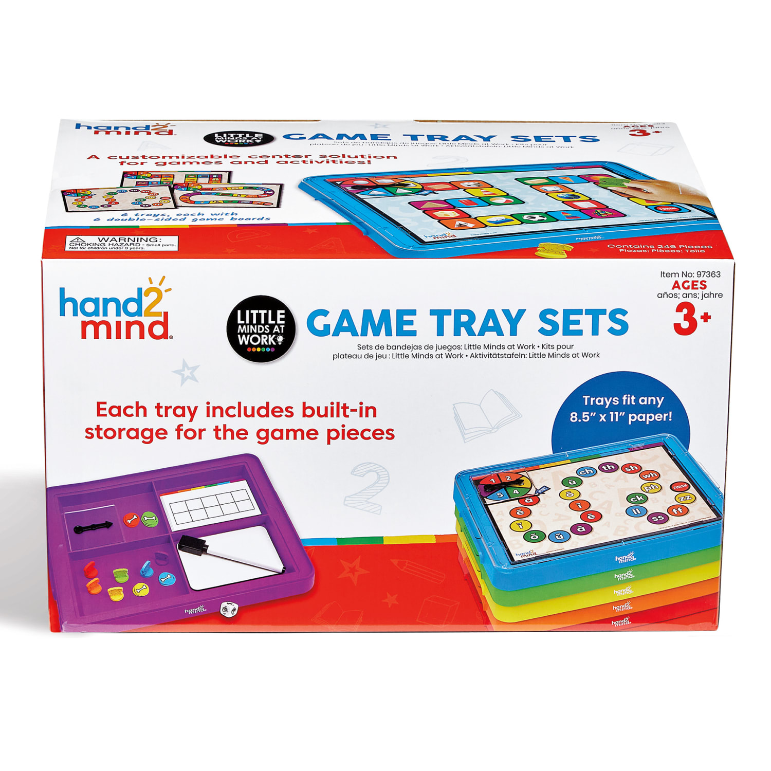 Hand2Mind Little Minds at Work Reading & Math Game Tray Set - Image 3