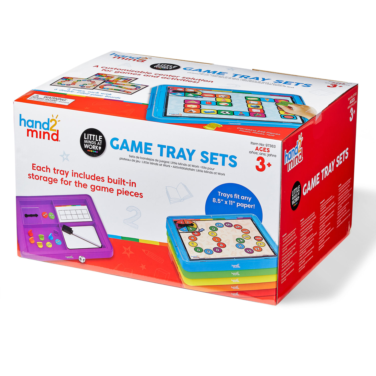 Hand2Mind Little Minds at Work Reading & Math Game Tray Set - Image 4