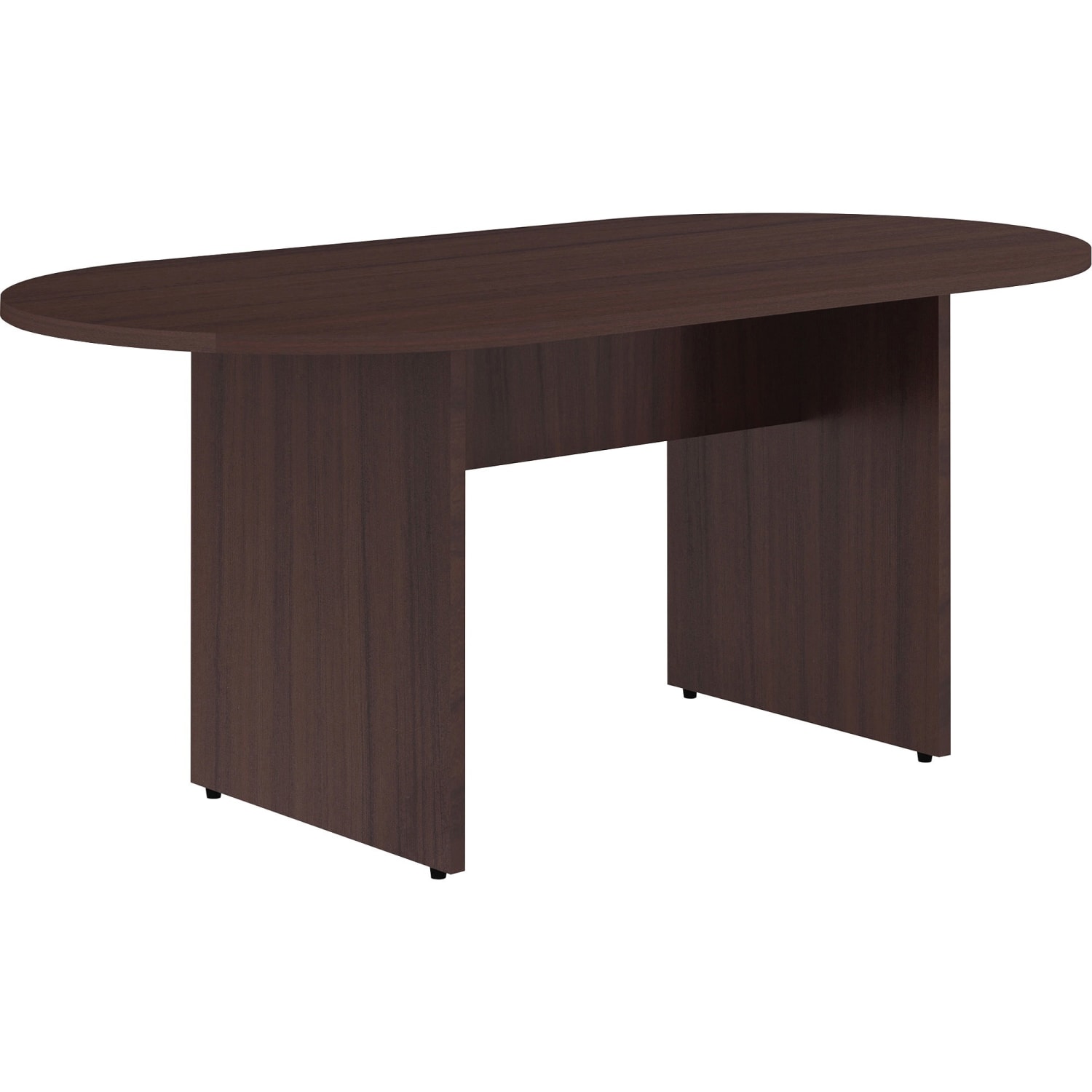 Lorell Essentials Oval Conference Table, 29-1/2inH x 72inW x 36inD, Espresso - Image 6