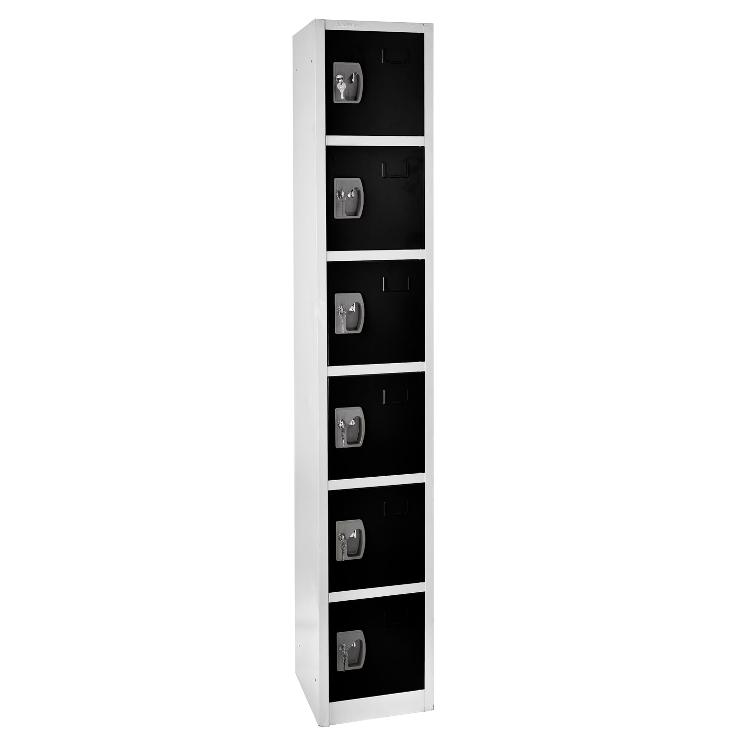 Alpine 6-Tier Steel Lockers, 72inH x 12inW x 12inD, Black, Pack Of 2 Lockers - Image 3