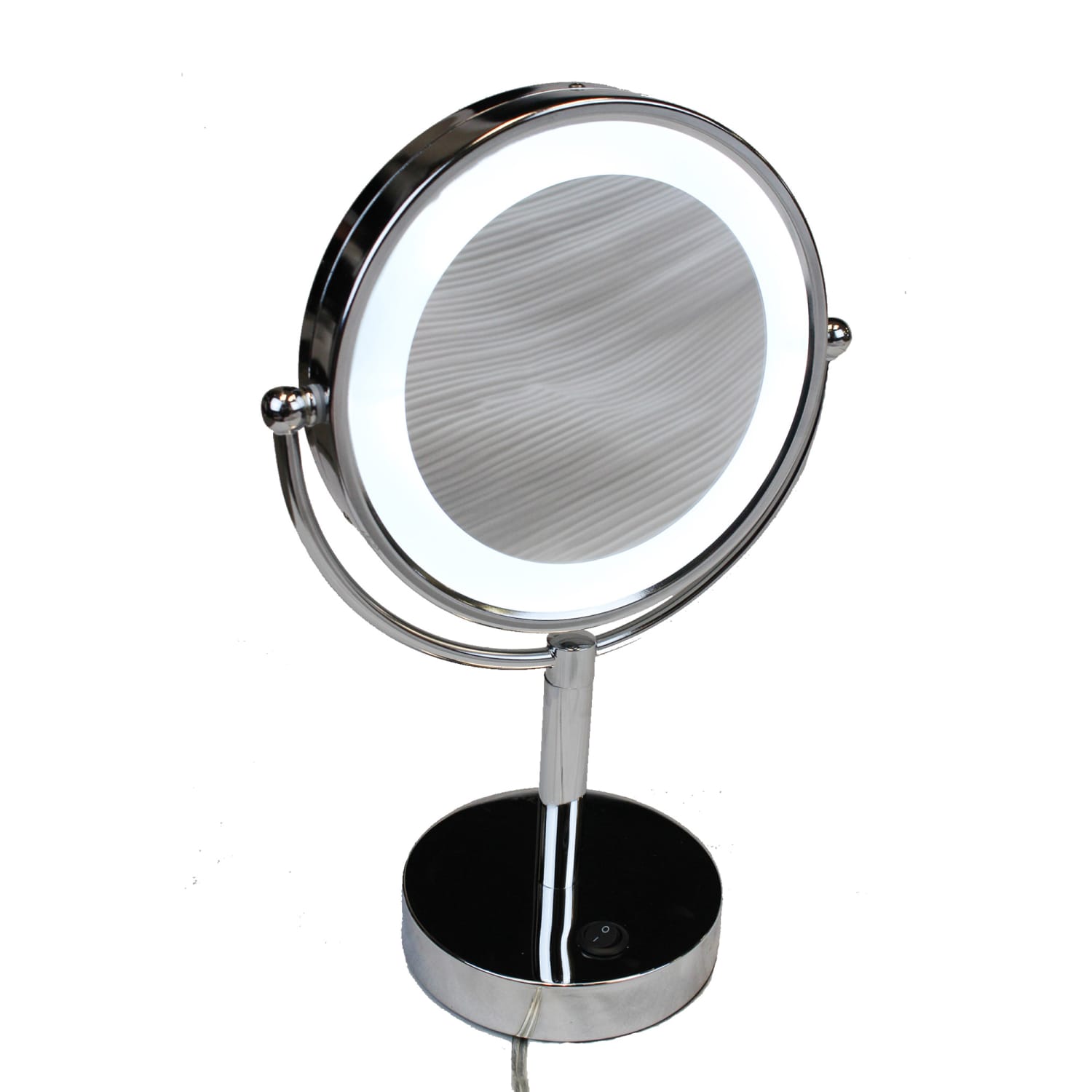 Hospitality Source Corded LED Makeup Mirror Vanities, Chrome, 15-1/2inH x 8-1/2inW x 6inD, Set Of 4 Vanities
