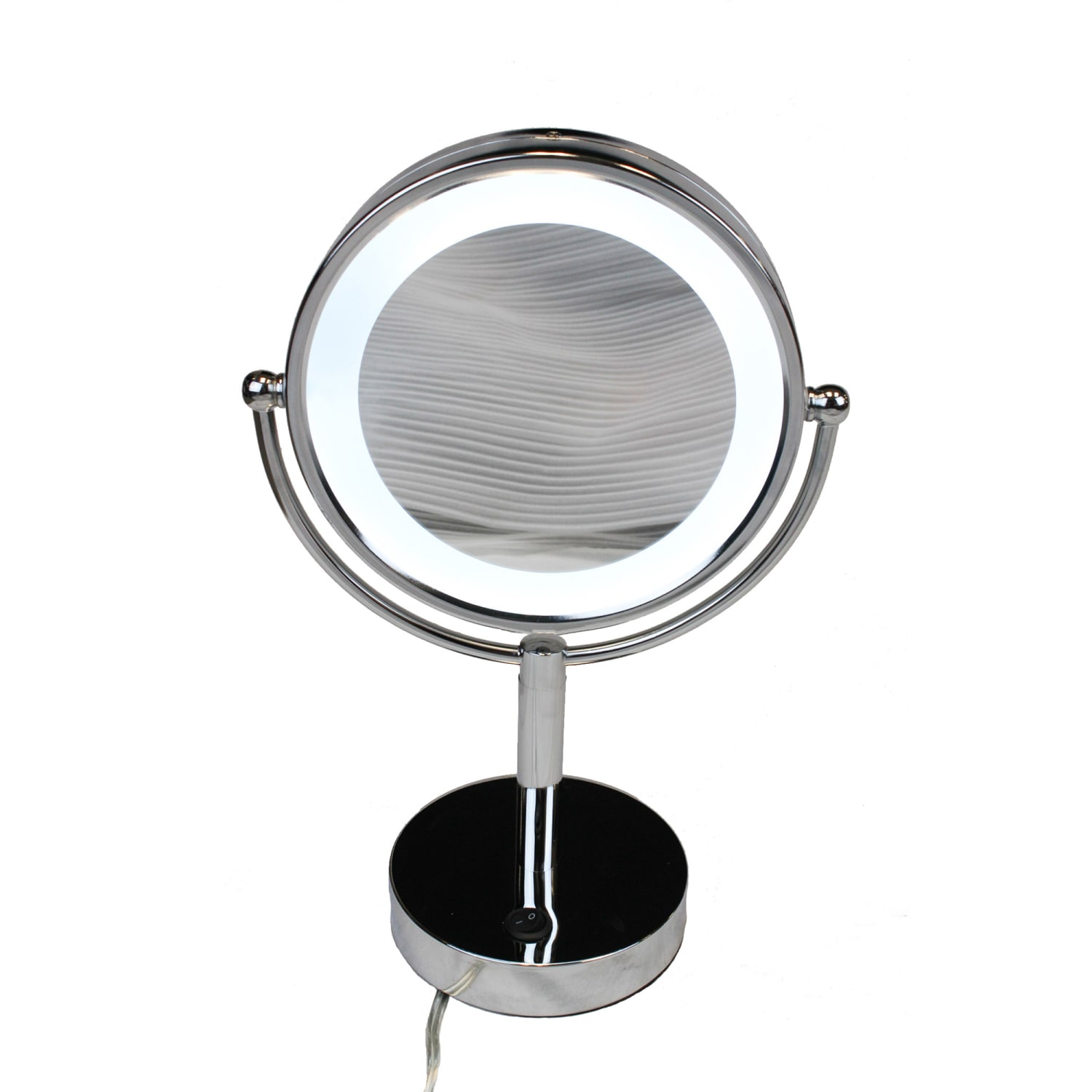 Hospitality Source Corded LED Makeup Mirror Vanities, Chrome, 15-1/2inH x 8-1/2inW x 6inD, Set Of 4 Vanities - Image 3