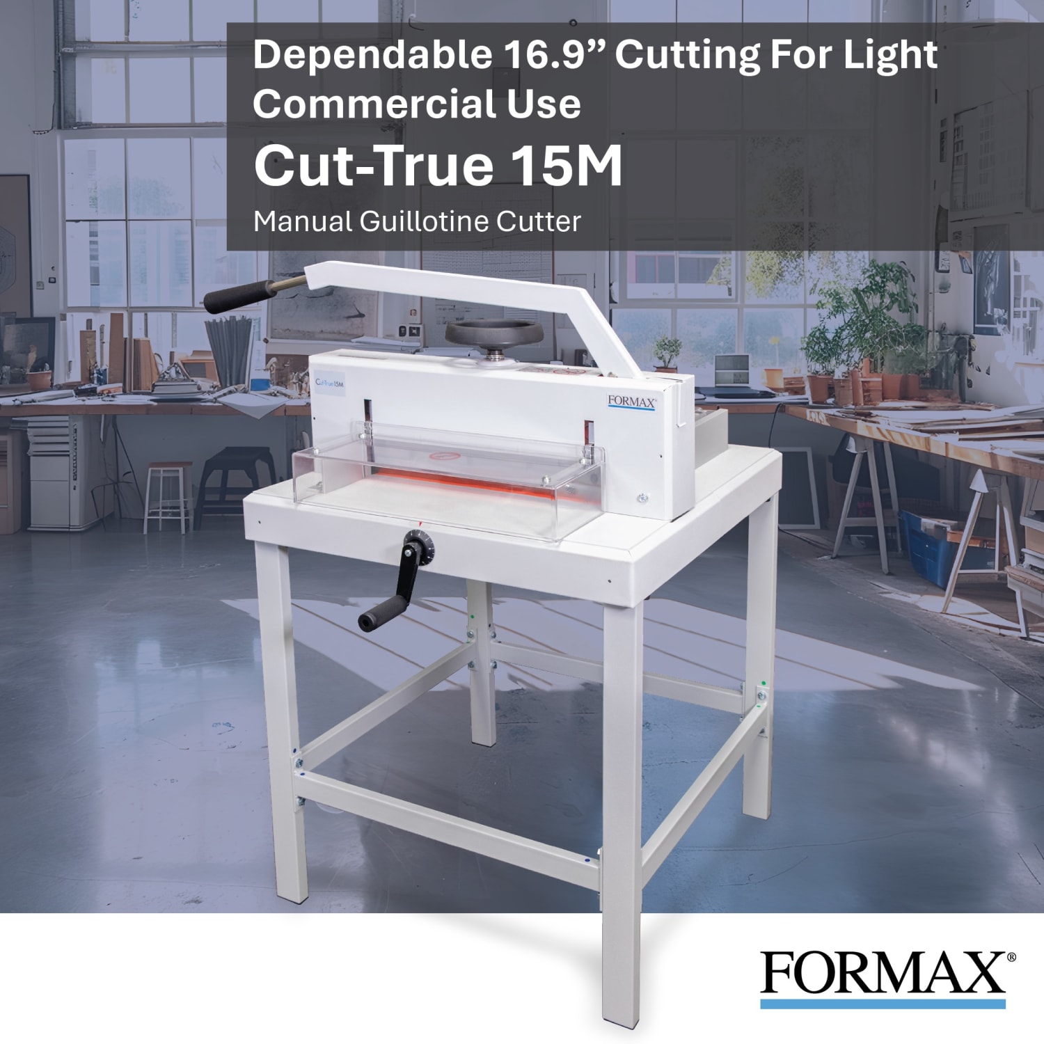 Formax Cut-True 15M Guillotine Paper Cutter With LED Laser Line, 16.9in - Image 3