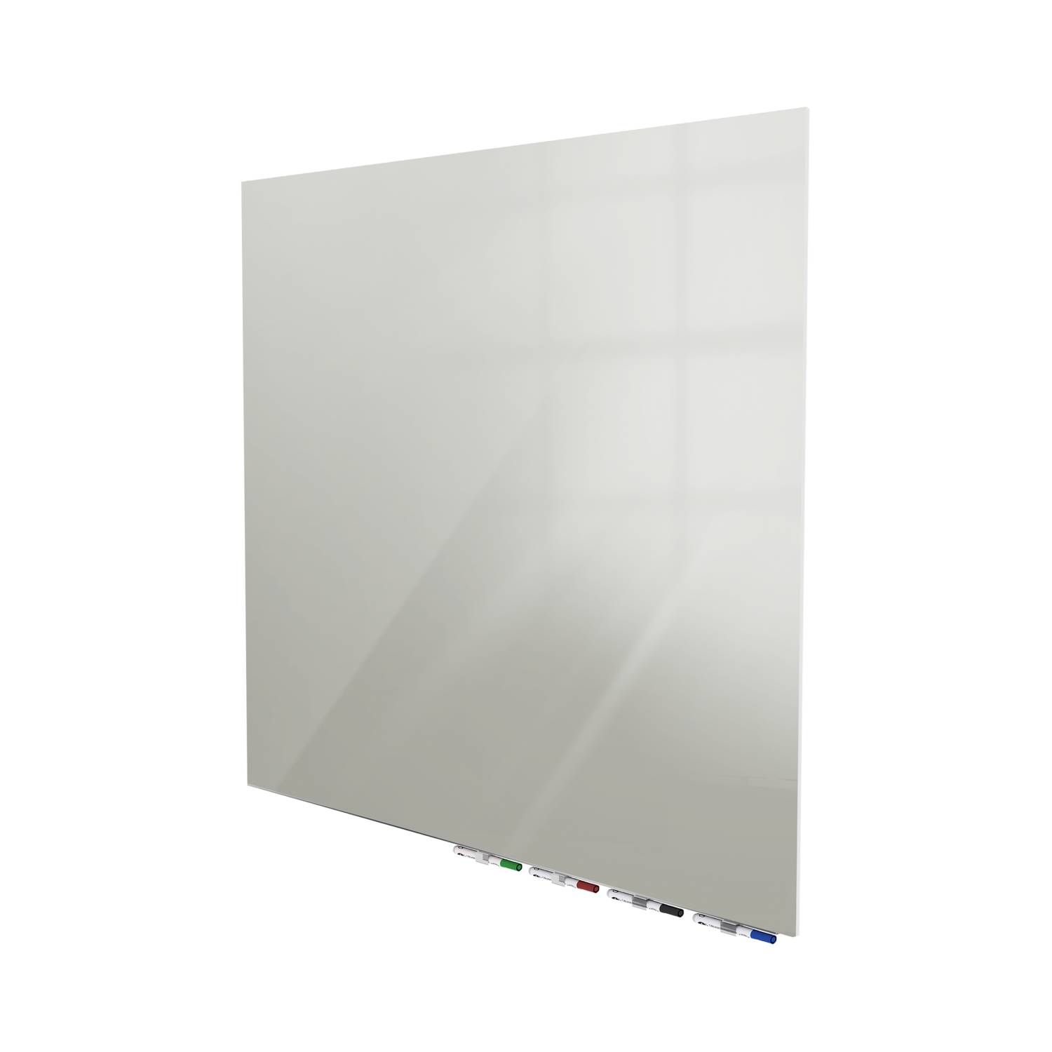 Ghent Aria Low Profile Glassboard, Magnetic, 48inH x 48inW, Square, Gray - Image 3