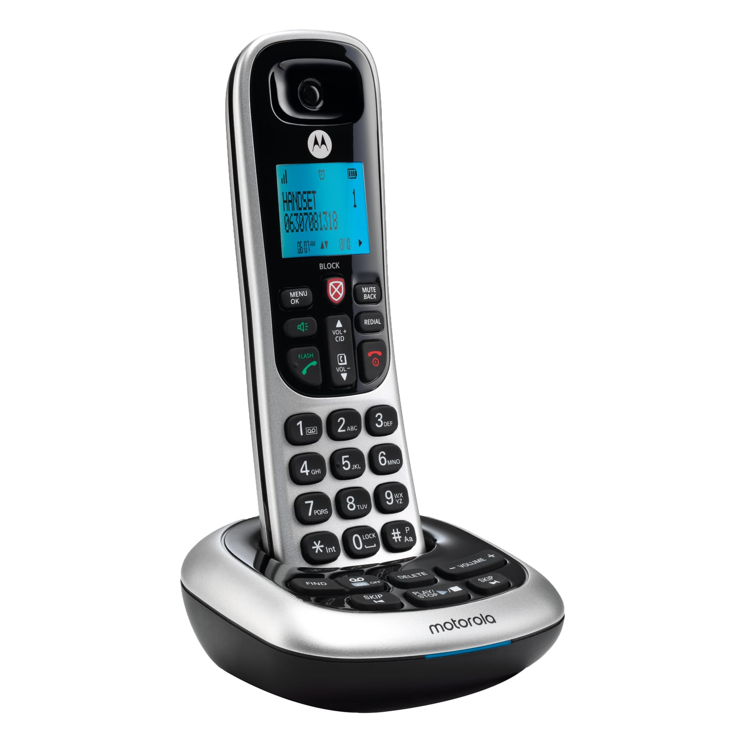 Motorola CD4011 Cordless Telephone With Digital Answering System, Silver - Image 3