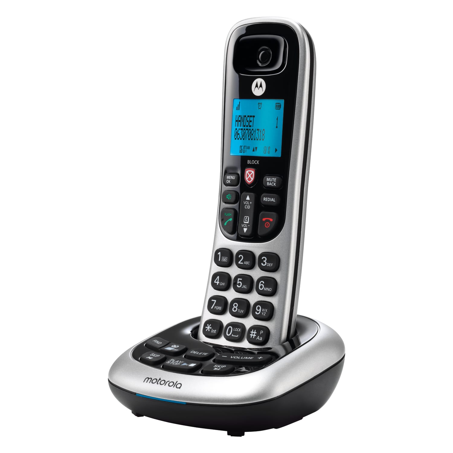 Motorola CD4011 Cordless Telephone With Digital Answering System, Silver - Image 4