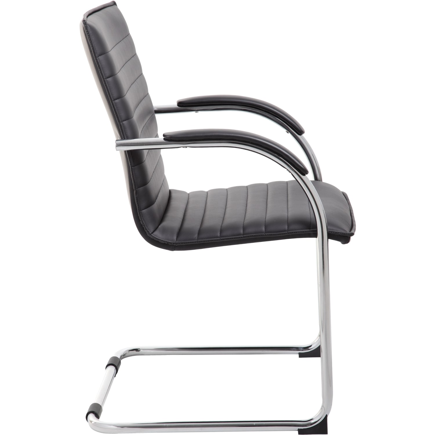 Boss Office Products Ribbed Side Chairs Black Set Of 2 PopularChairscom