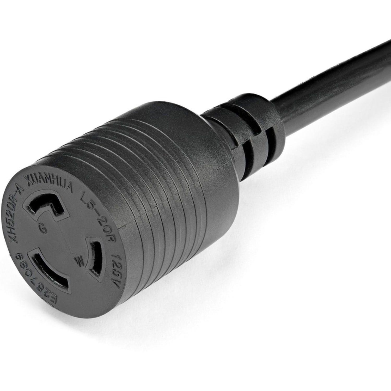 StarTech.com 3ft (1m) Heavy Duty Extension Cord, NEMA L5-20R to NEMA 5-20P Black Extension Cord, 13A 125V, 12AWG, Heavy Gauge Power Cable - Image 4