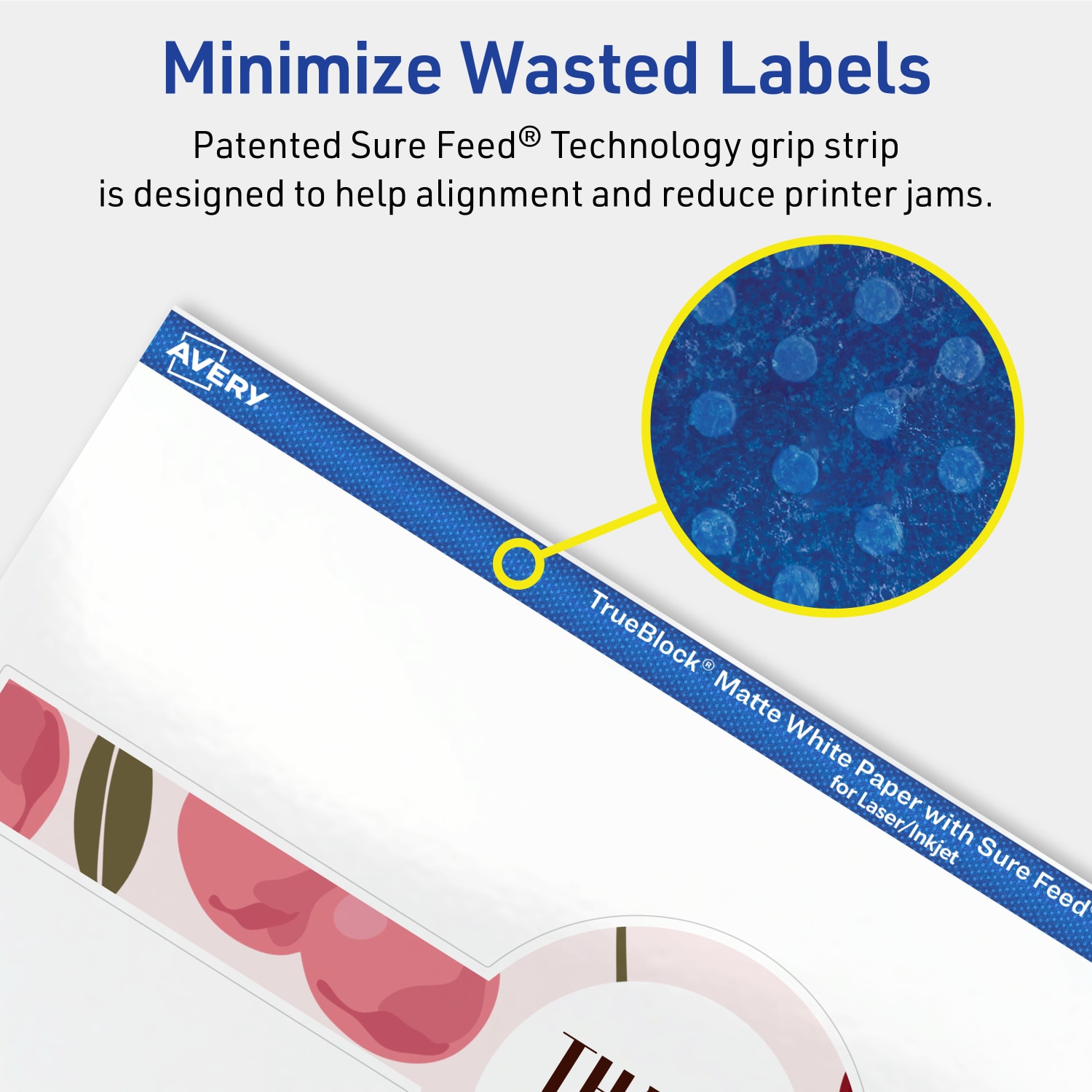Avery TrueBlock Labels With Sure Feed, 94117-TWMP100, Cigar, 2-3/8in x 8in, Matte White, Pack Of 300 - Image 5