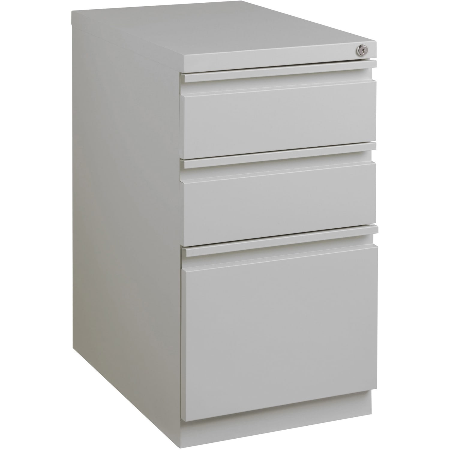 Lorell 19-7/8inD Vertical 3-Drawer Mobile Pedestal File Cabinet, Platinum - Image 6