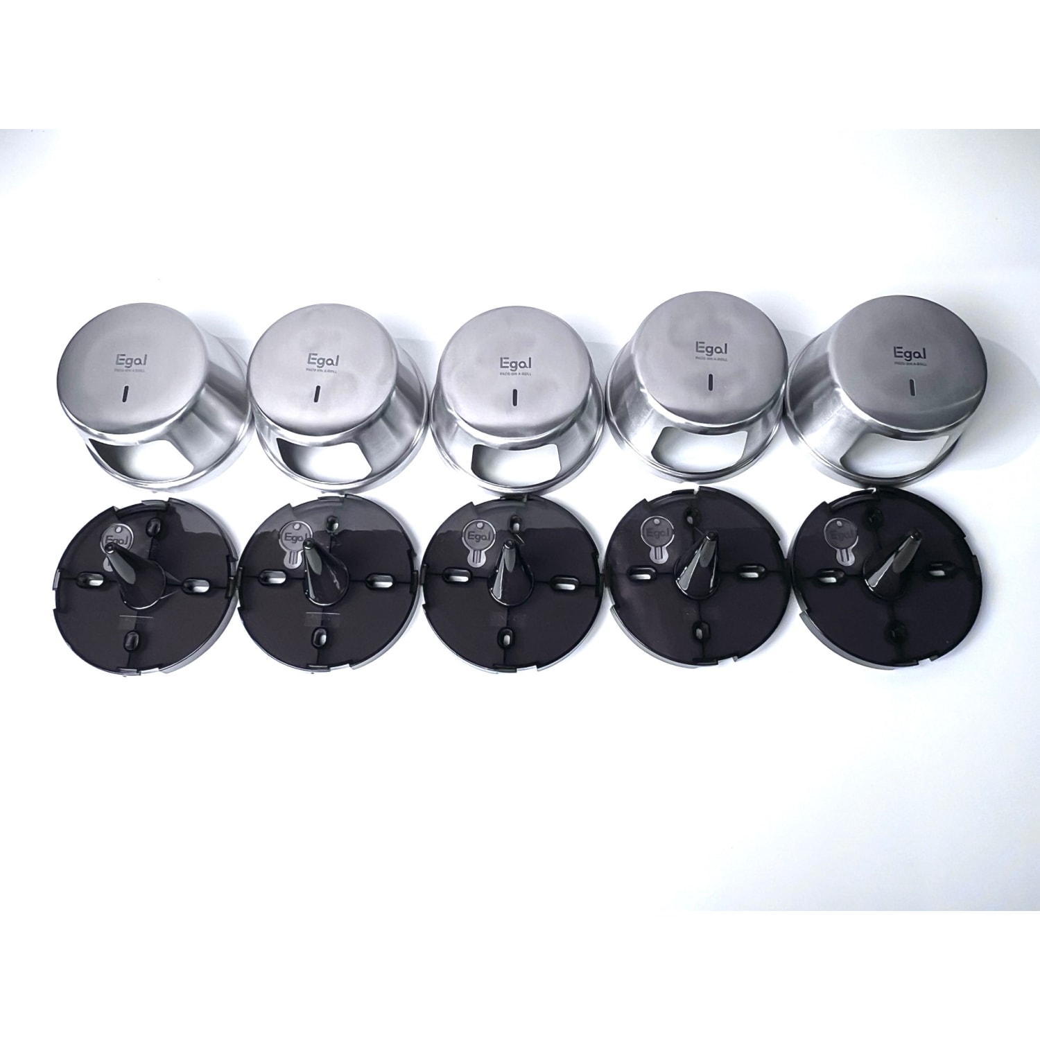 Egal Stainless Steel Dispensers, 6-3/4in x 3-1/2in, Silver, 5 Dispensers Per Pack - Image 4