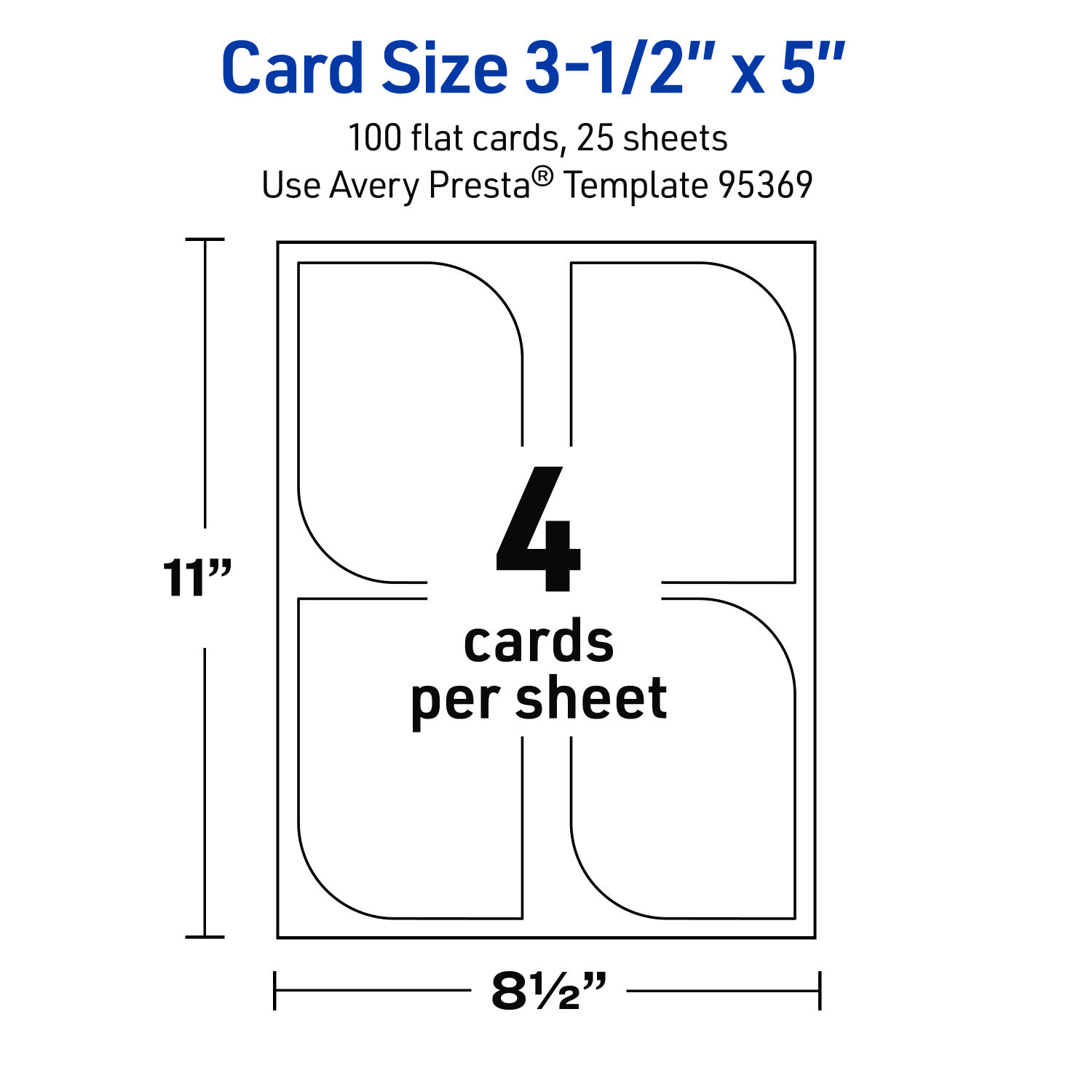 Avery Print-To-The-Edge Flat Cards, 3-1/2inx5in Leaf, Matte White, Pack Of 100 - Image 6