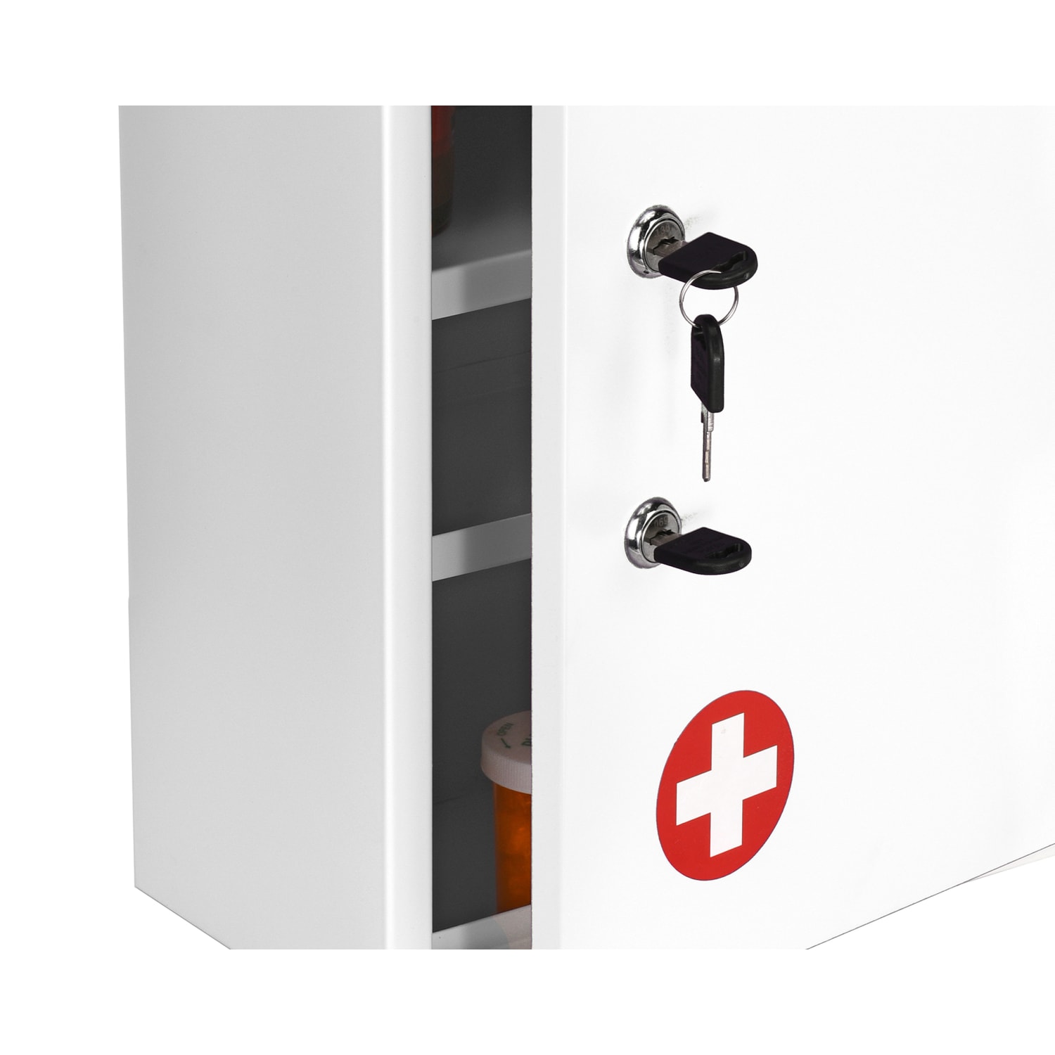 Alpine AdirMed Dual Lock Surface-Mount Medical Security Cabinets, 21inH x 16inW x 6inD, White, Pack Of 2 Cabinets - Image 5