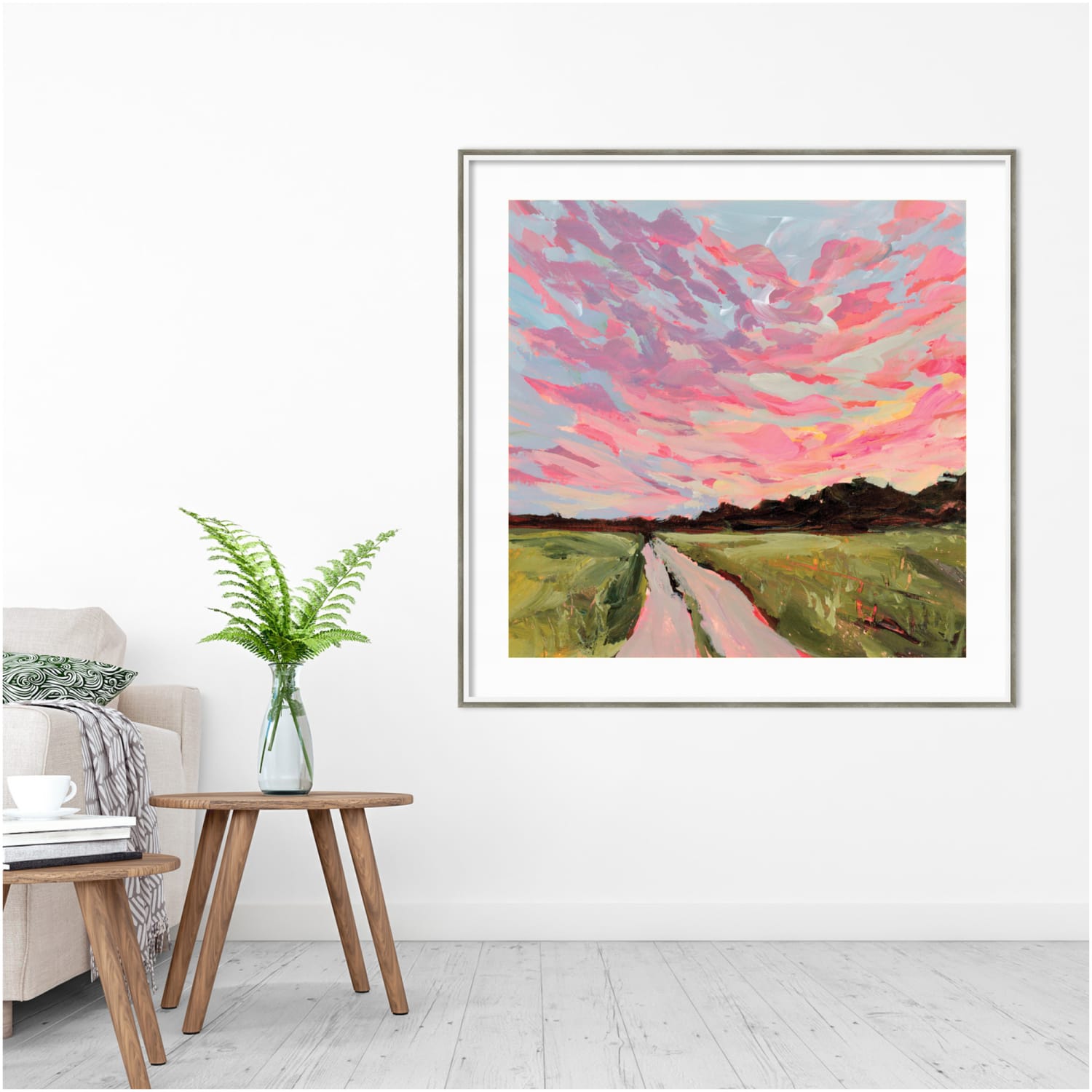 Amanti Art Oklahoma by Emily Kenney Wood Framed Wall Art Print, 41inW x 41inH, White - Image 4