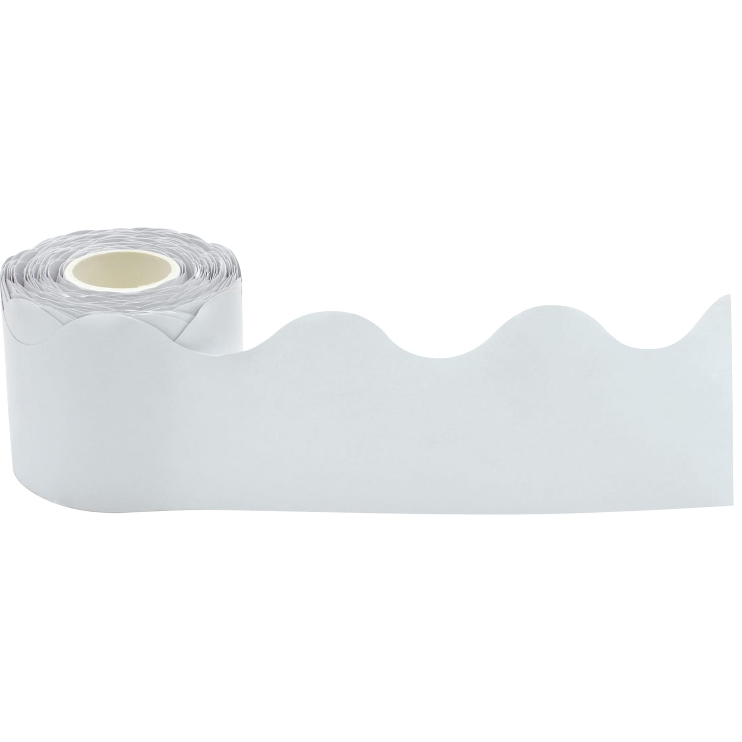 Teacher Created Resources Scalloped Border Trim, White, 50ft Per Roll, Pack Of 3 Rolls - Image 3