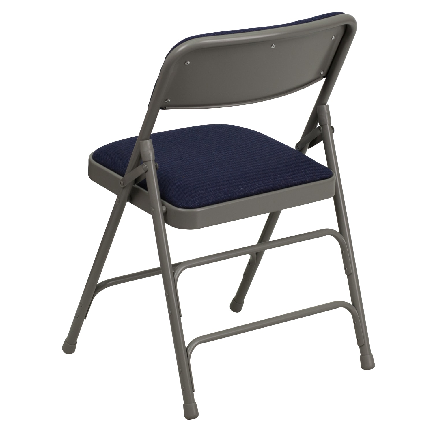 Flash Furniture HERCULES Series Metal Folding Chairs With Padded Fabric Seats NavyGrayBlack Pack Of 2 Chairs PopularChairscom