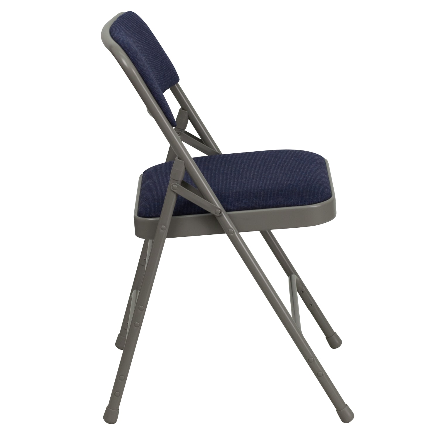 Flash Furniture HERCULES Series Metal Folding Chairs With Padded Fabric Seats NavyGrayBlack Pack Of 2 Chairs PopularChairscom