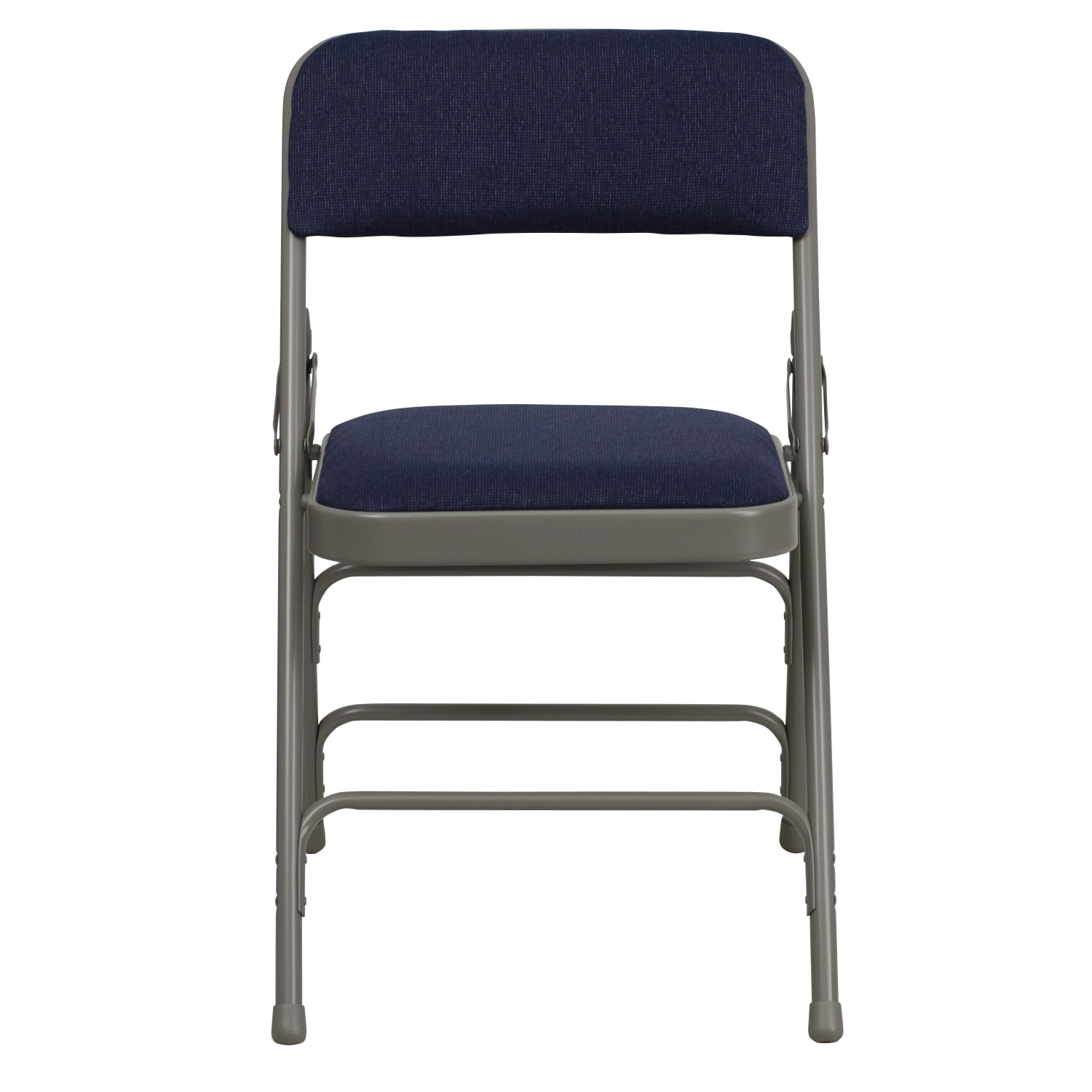 Flash Furniture HERCULES Series Metal Folding Chairs With Padded Fabric Seats NavyGrayBlack Pack Of 2 Chairs PopularChairscom