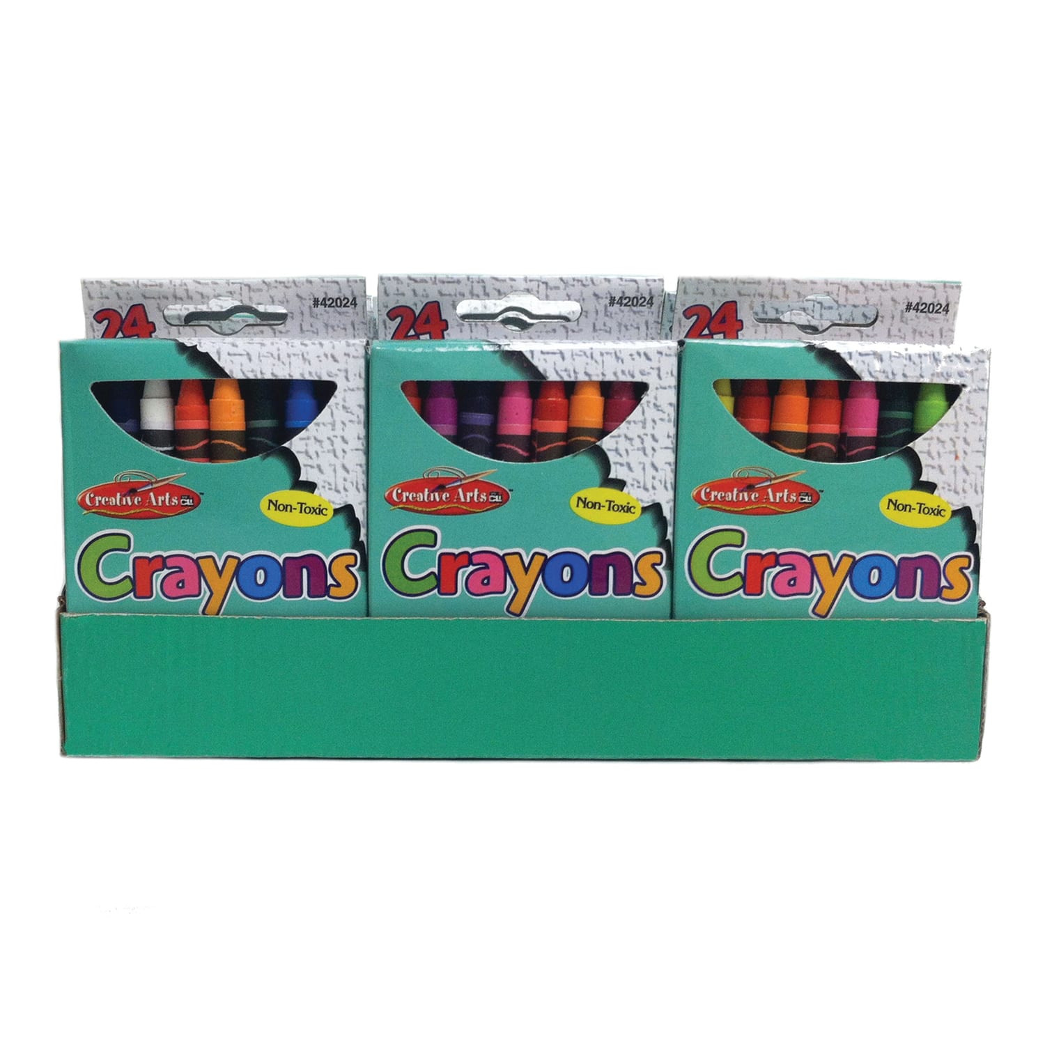 Charles Leonard Creative Arts Crayons, 3-1/2in x 5/16in, Assorted Colors, 24 Crayons Per Box, Pack Of 24 Boxes - Image 3