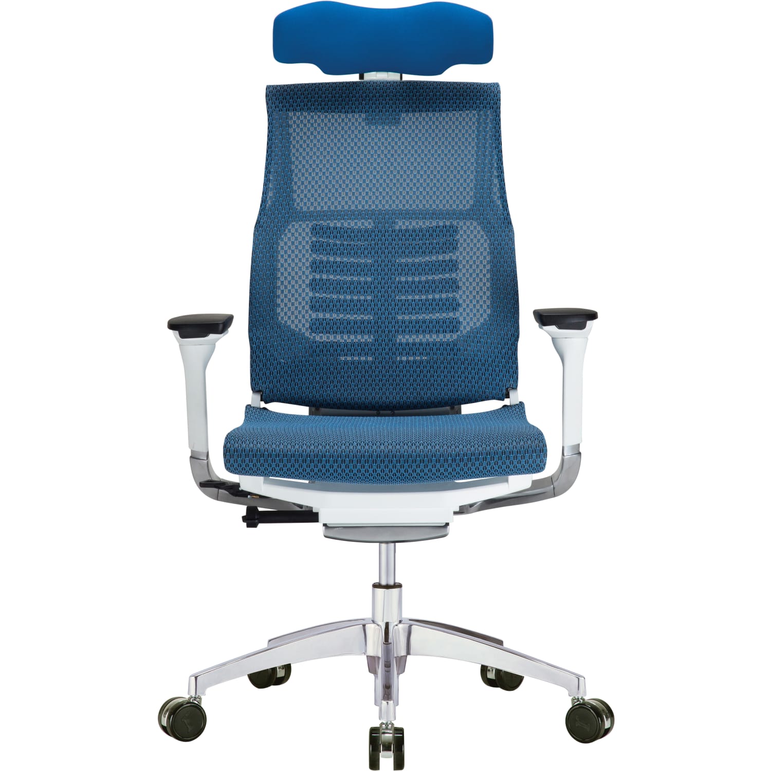 Raynor Powerfit Ergonomic Mesh HighBack Executive Office Chair BlueWhite PopularChairscom Raynor Powerfit Ergonomic Mesh High Back Executive Office Chair BlueWhite PopularChairscom