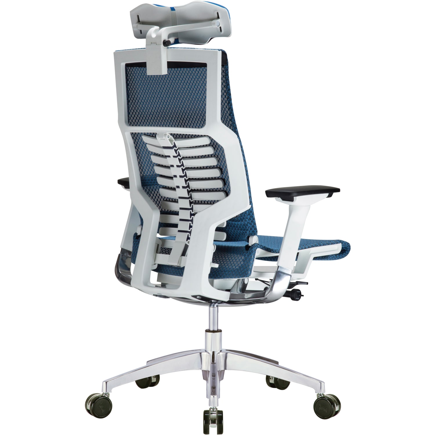 Raynor Powerfit Ergonomic Mesh High-Back Executive Office Chair, Blue/White - Image 4