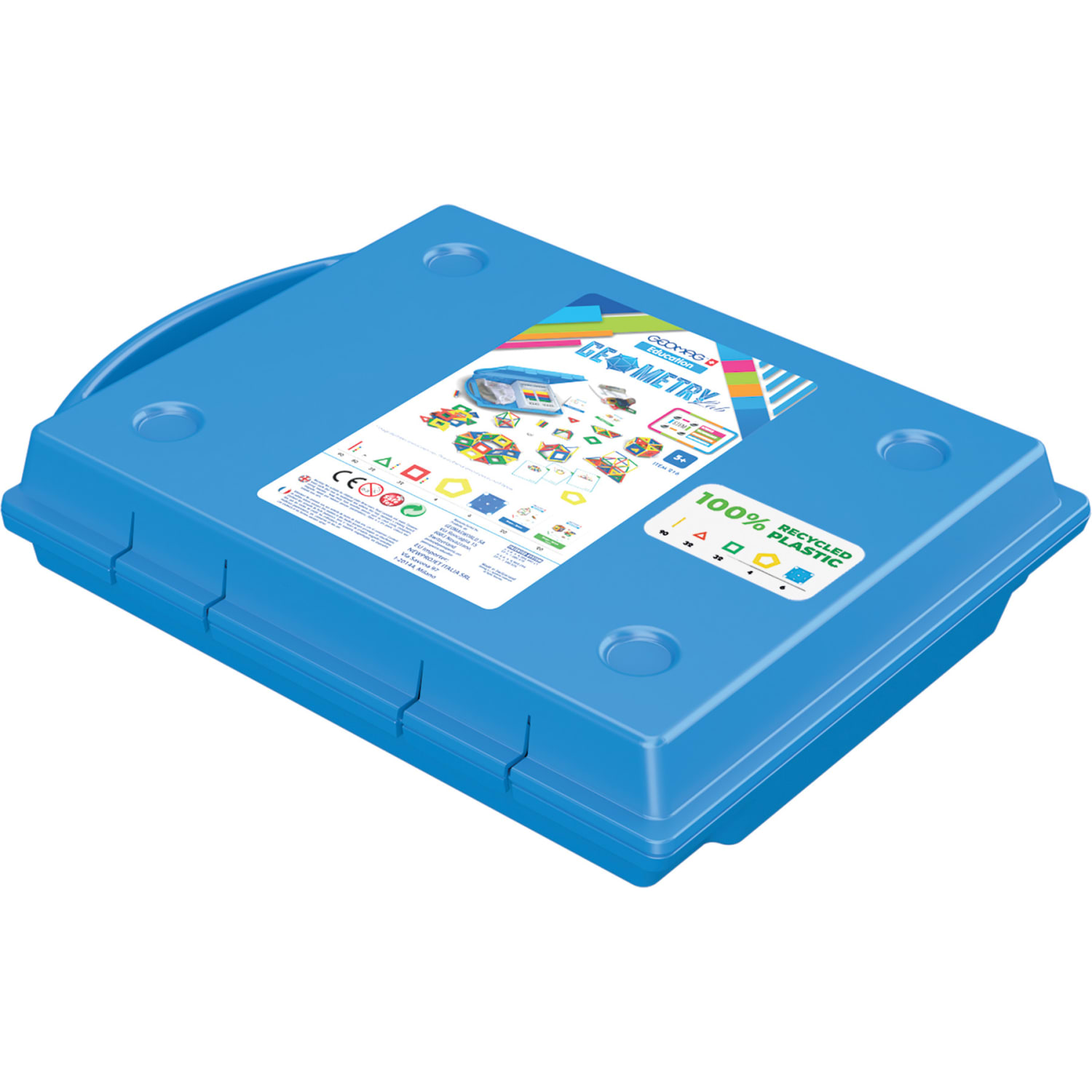 Geomag Geometry Lab, 100% Recycled, Assorted Colors, Grades K-5, Set Of 284 Pieces - Image 3