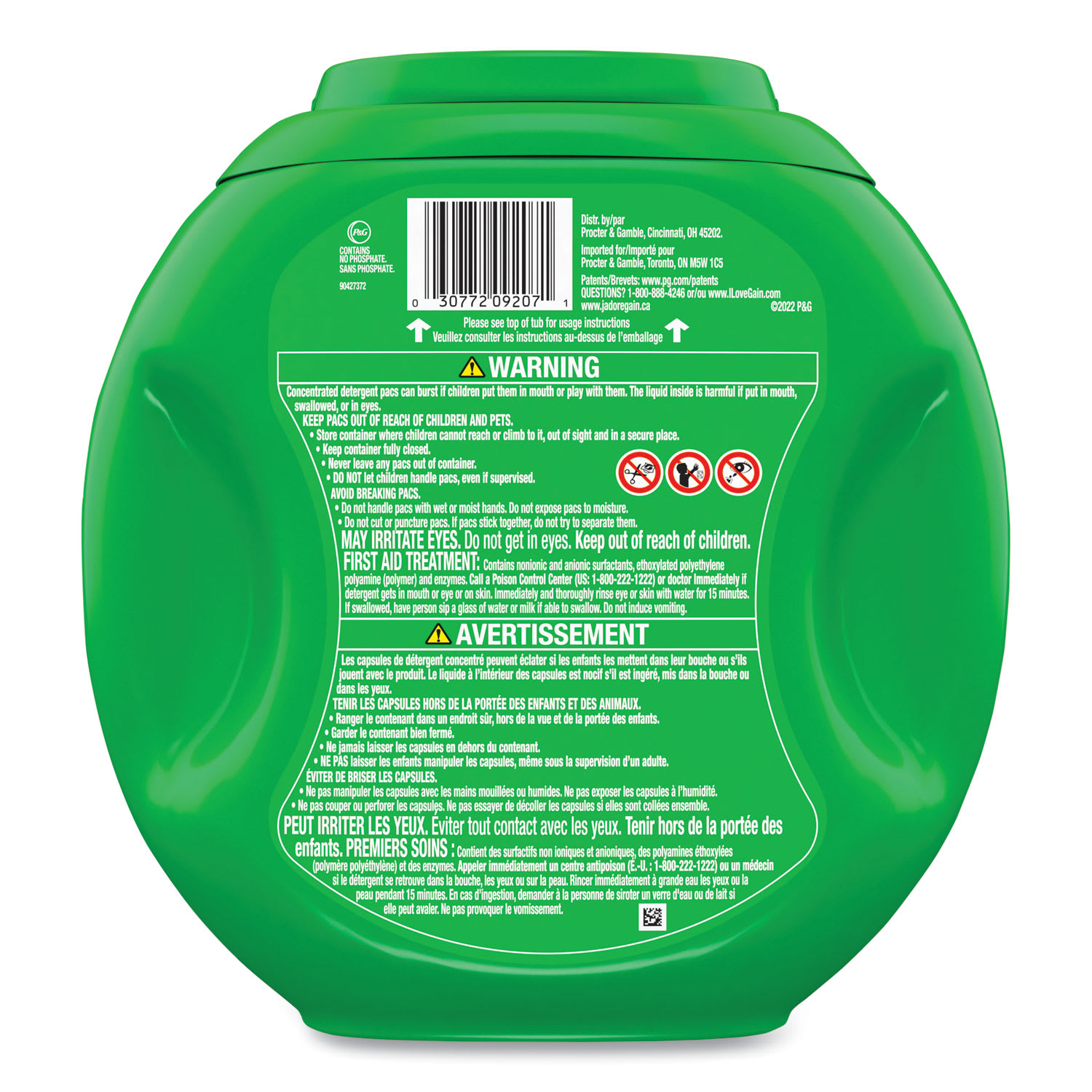 Gain flings Detergent Pods, Original, 76 Pods/Tub, 4 Tubs/Carton - Image 6