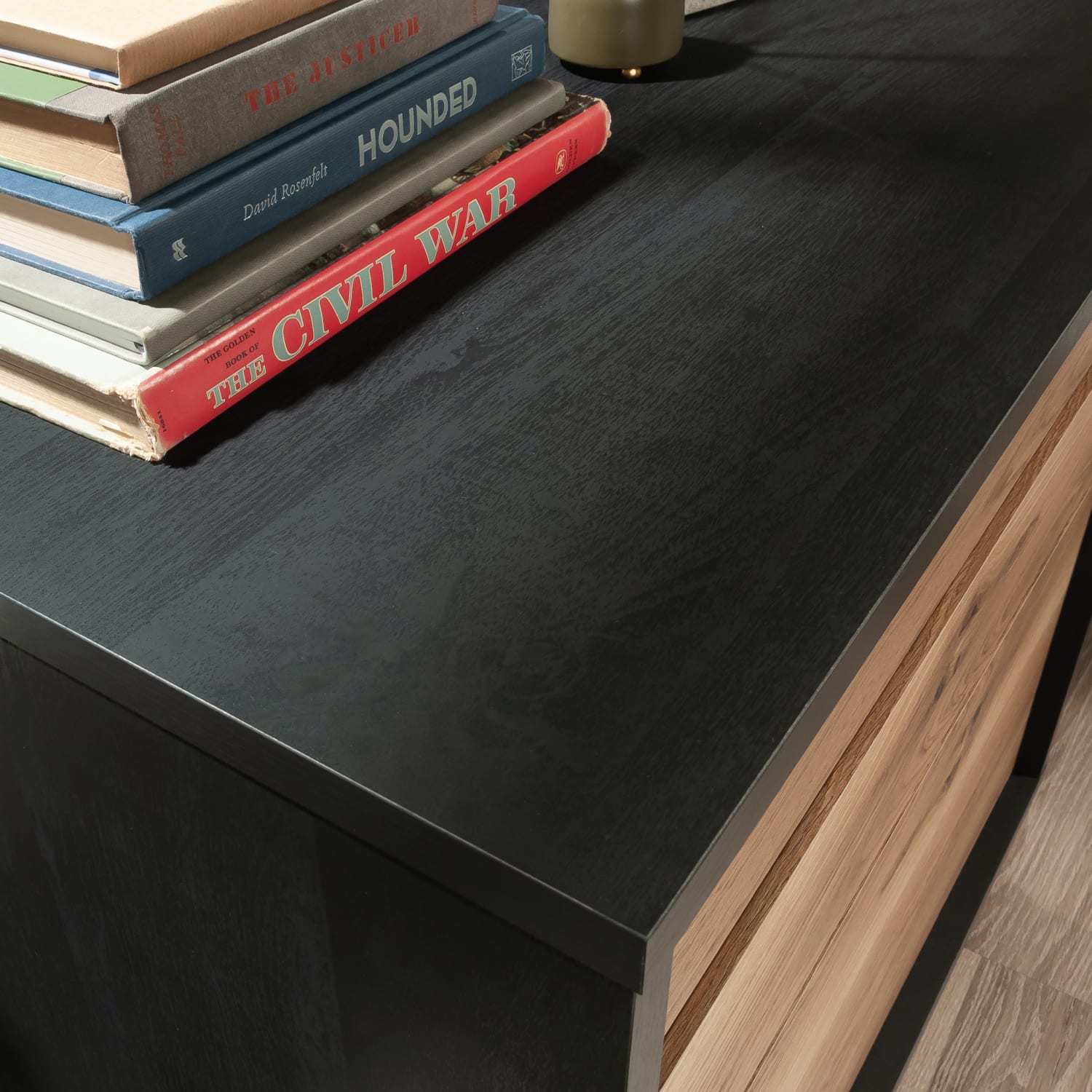 Sauder Acadia Way 30-1/3inW x 19-1/2inD Lateral 3-Drawer File Cabinet, Raven Oak/Timber Oak - Image 5