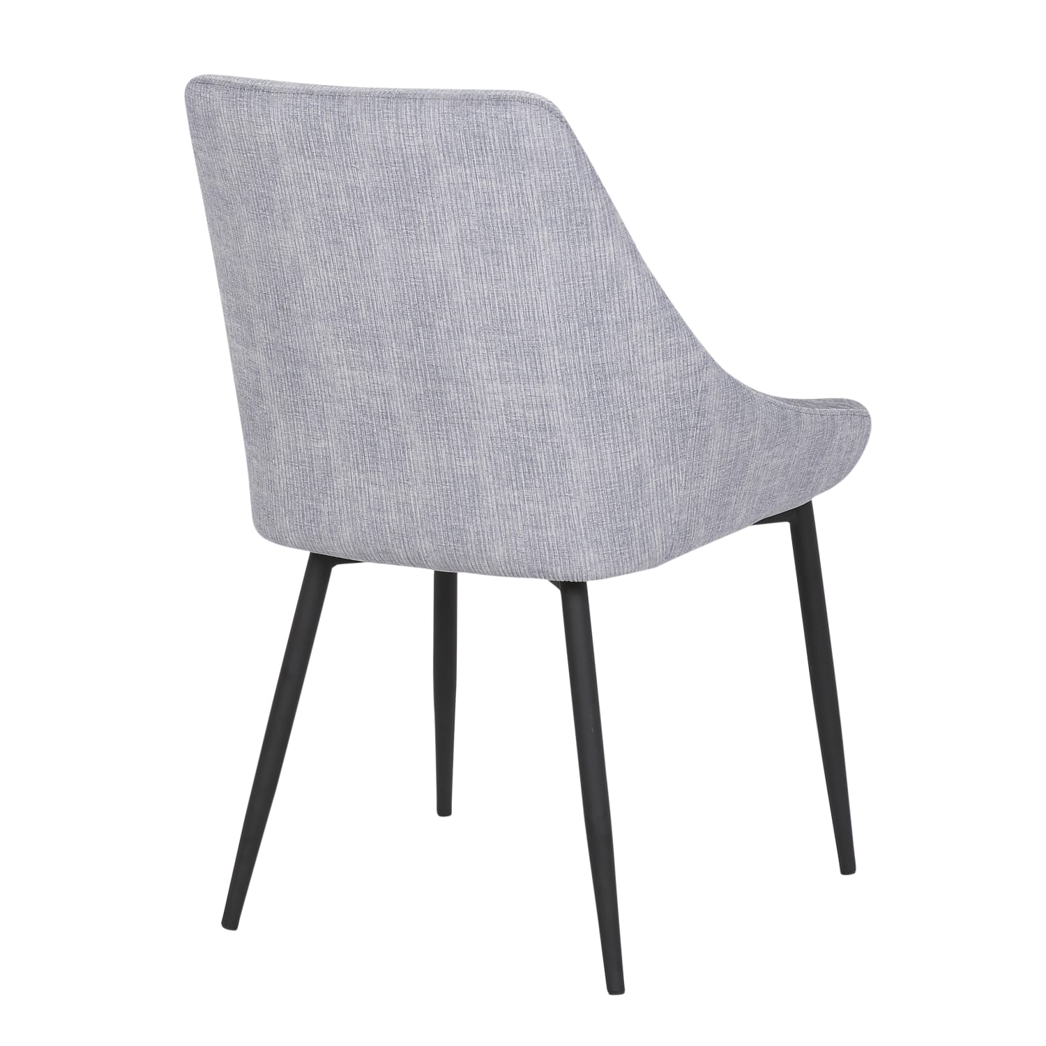LumiSource Diana Corduroy Chairs, Gray Seat/Black Frame, Set Of 2 Chairs - Image 5