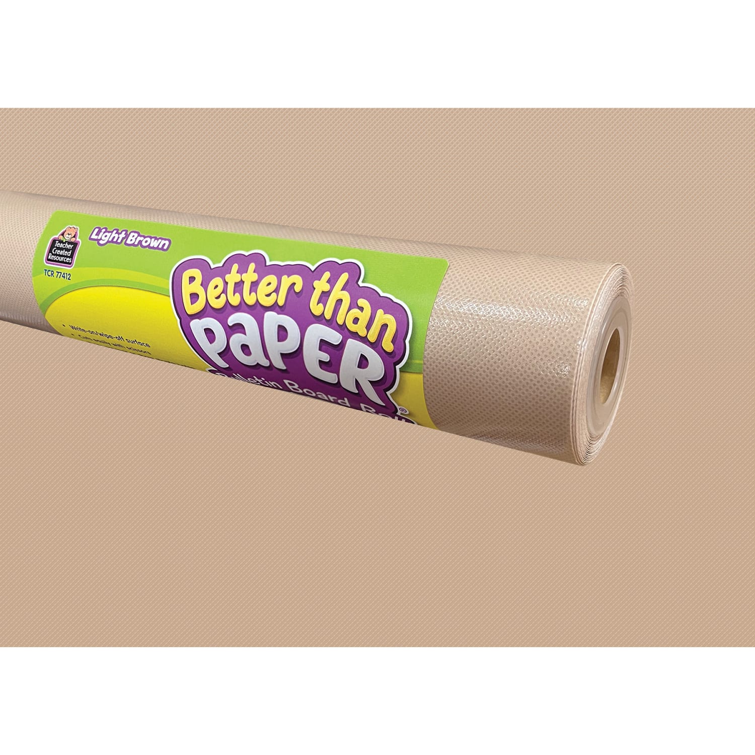 Teacher Created Resources Better Than Paper Bulletin Board Paper Rolls, 4ft x 12ft, Light Brown, Pack Of 4 Rolls - Image 3